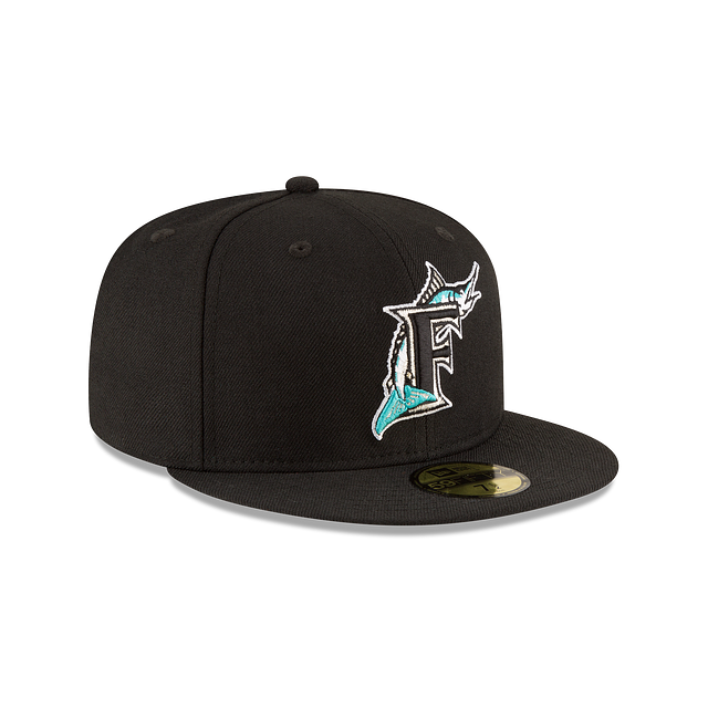 Florida Marlins MLB New Era Men's Black 59Fifty 1997 World Series Wool Fitted Hat