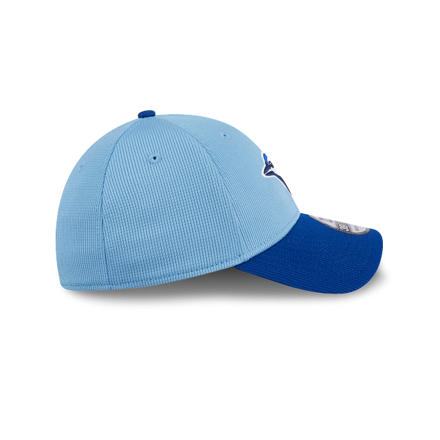 Toronto Blue Jays MLB New Era Men's Light Blue/Royal 39Thirty 2024 Batting Practice Stretch Fit Hat