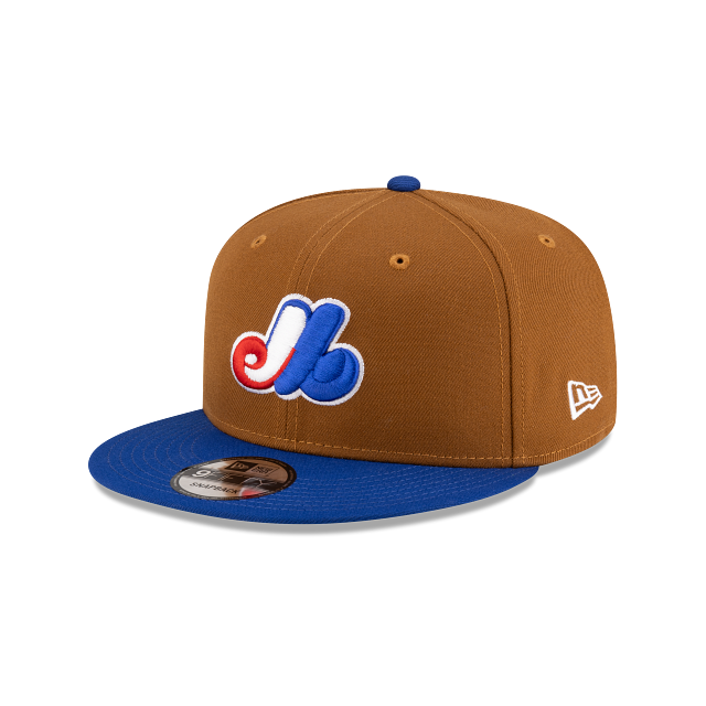 Montreal Expos MLB New Era Men's 9Fifty Toasted Peanut/Royal Basic Snapback Hat