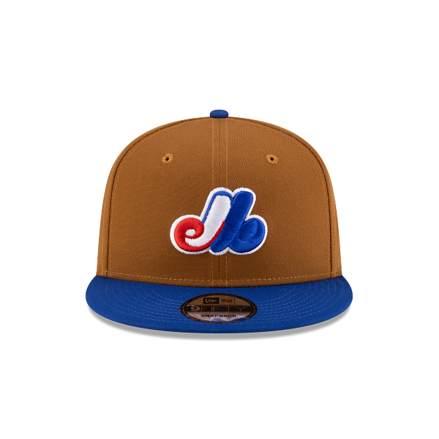Montreal Expos MLB New Era Men's 9Fifty Toasted Peanut/Royal Basic Snapback Hat