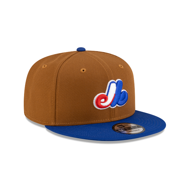 Montreal Expos MLB New Era Men's 9Fifty Toasted Peanut/Royal Basic Snapback Hat