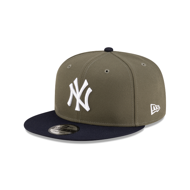 New York Yankees MLB New Era Men's 9Fifty Olive/Navy Basic Snapback Hat