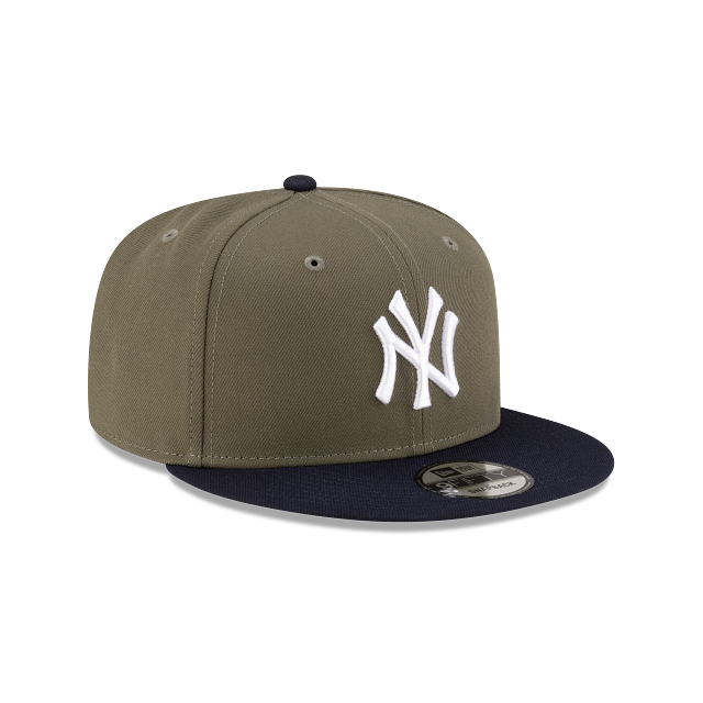 New York Yankees MLB New Era Men's 9Fifty Olive/Navy Basic Snapback Hat
