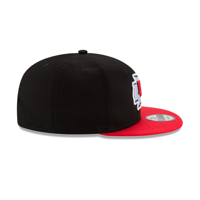 Casquette à visière snapback 9Fifty Basic noire/rouge pour homme des Chiefs de Kansas City NFL New Era