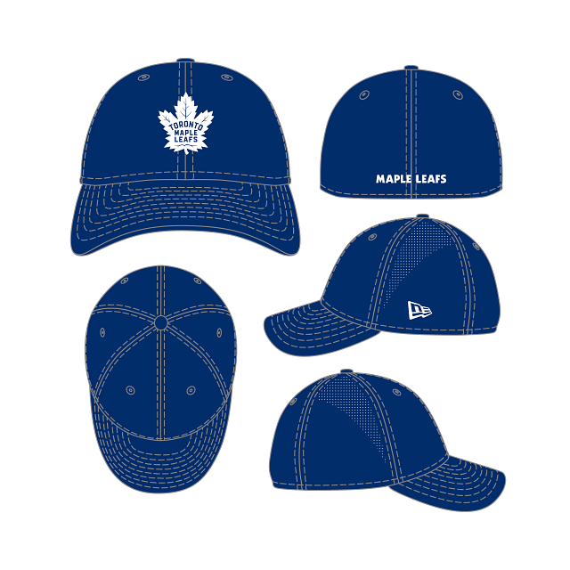Toronto Maple Leafs NHL New Era Men's Royal Blue 39Thirty Perforated Stretch Fit Hat