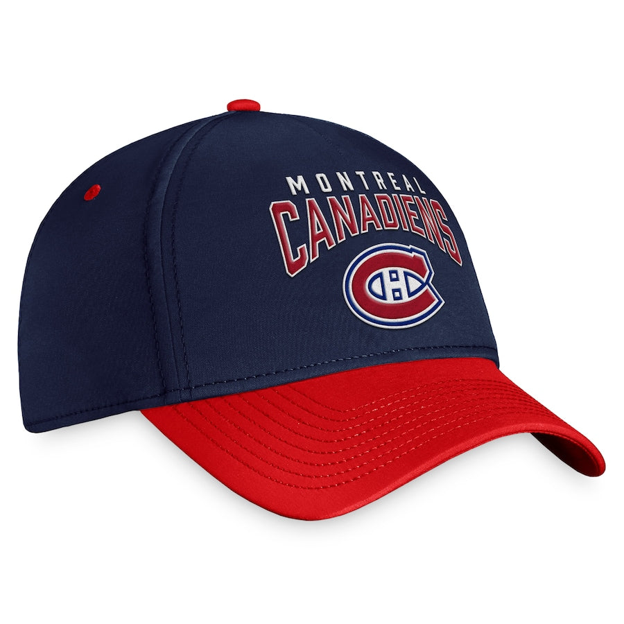 Montreal Canadiens NHL Fanatics Branded Men's Navy Fundamental Stretch Fit Hat