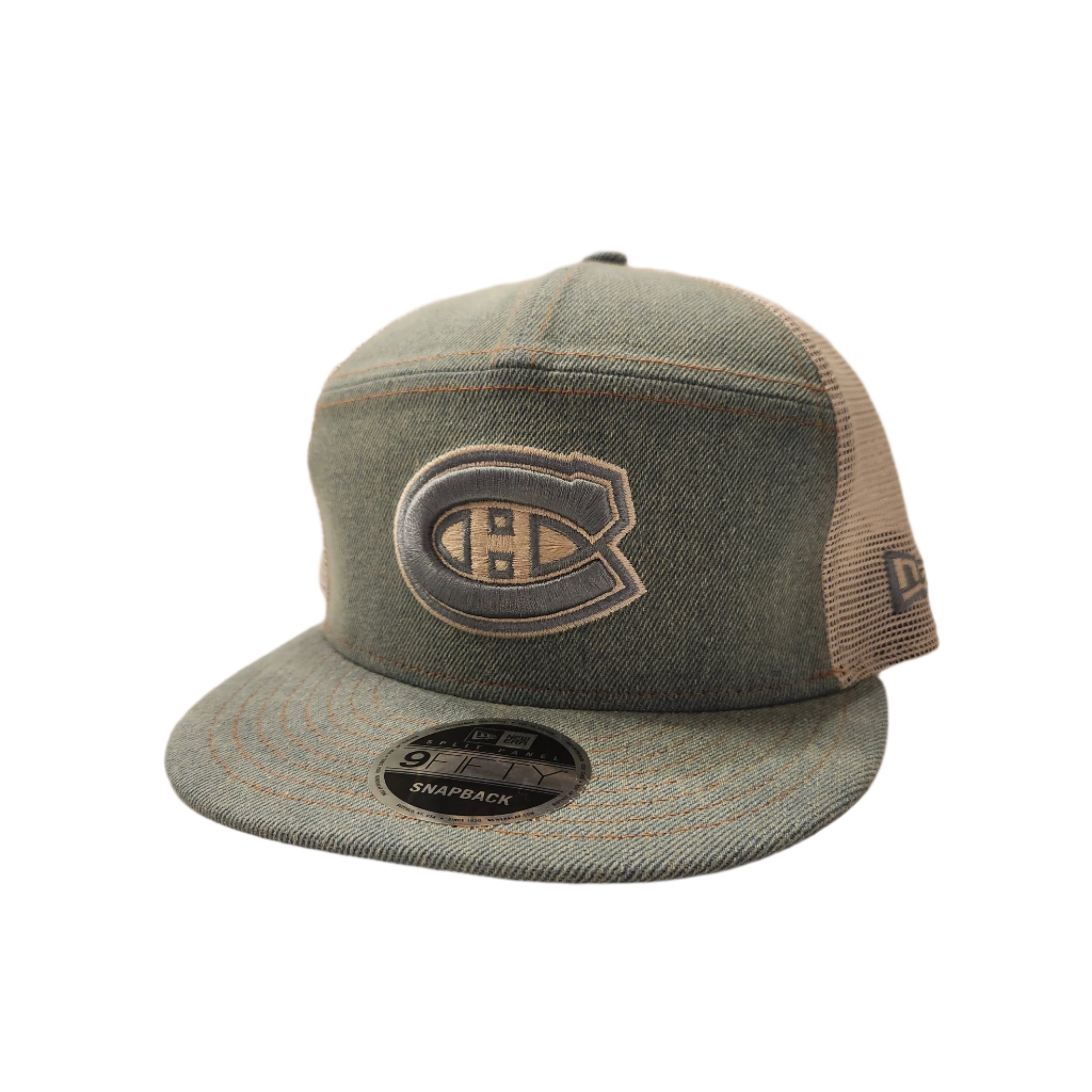 Montreal Canadiens NHL New Era Men's Denim 9FIfty Split Panel Snapback