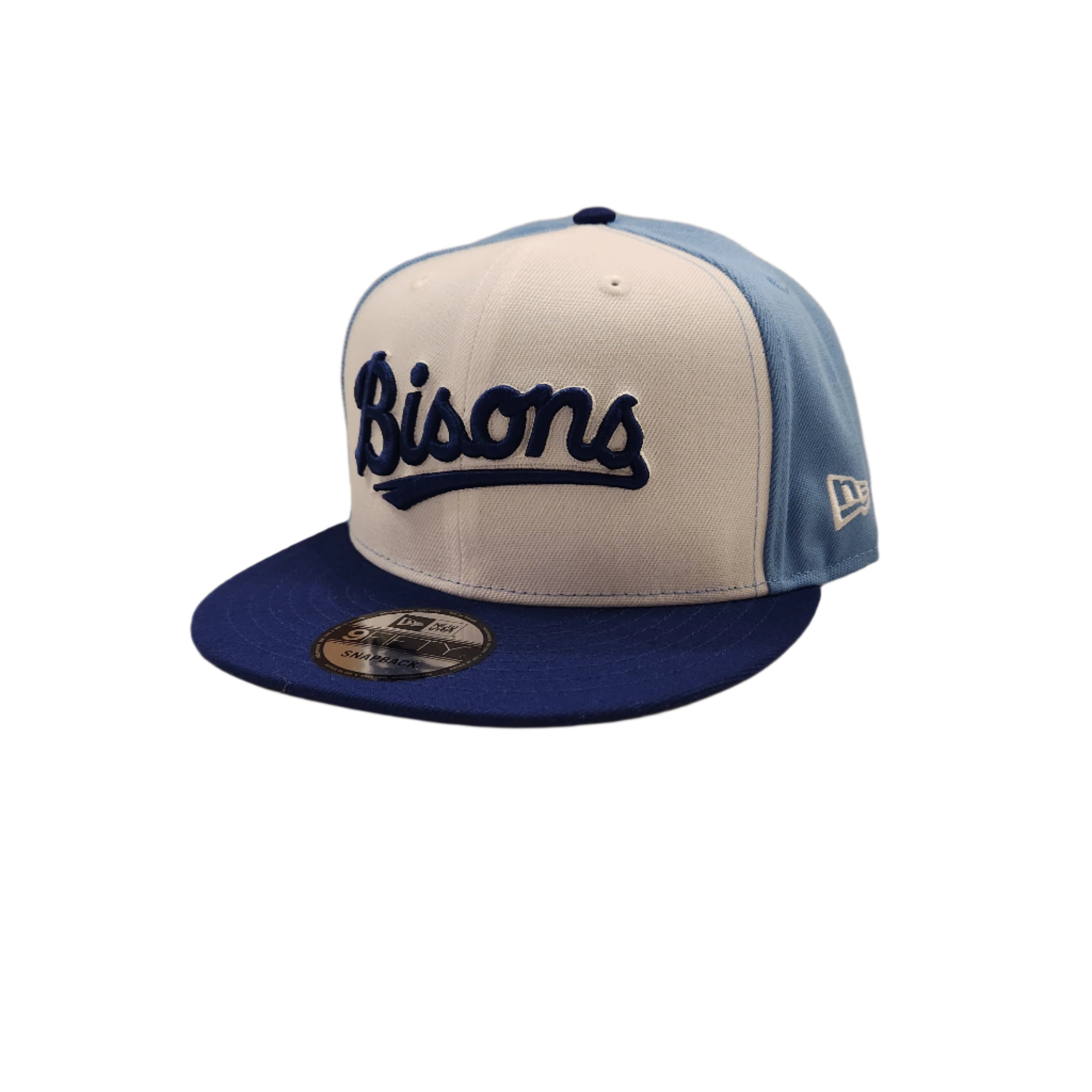 Buffalo Bisons MiLB New Era Men's White/Light Blue 9Fifty Wordmark Snapback