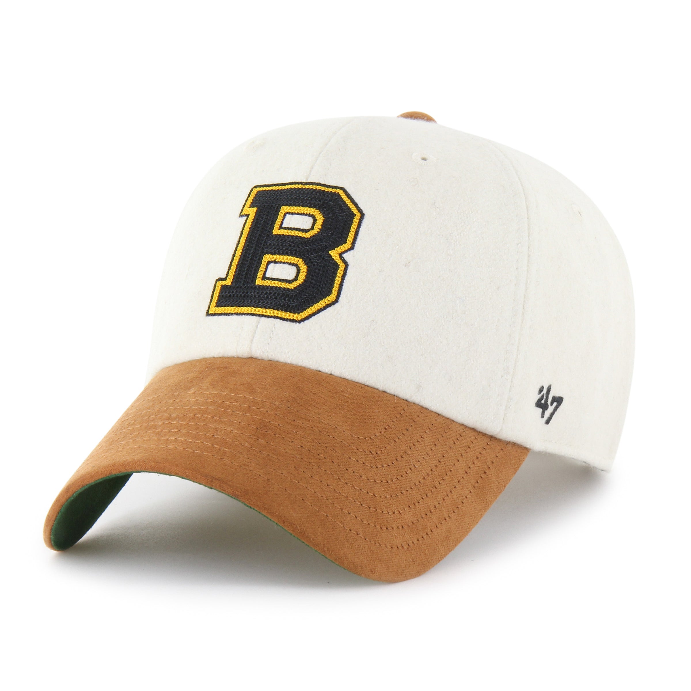 Boston Bruins NHL 47 Brand Men's Beige Rafter Clean Up Adjustable Hat