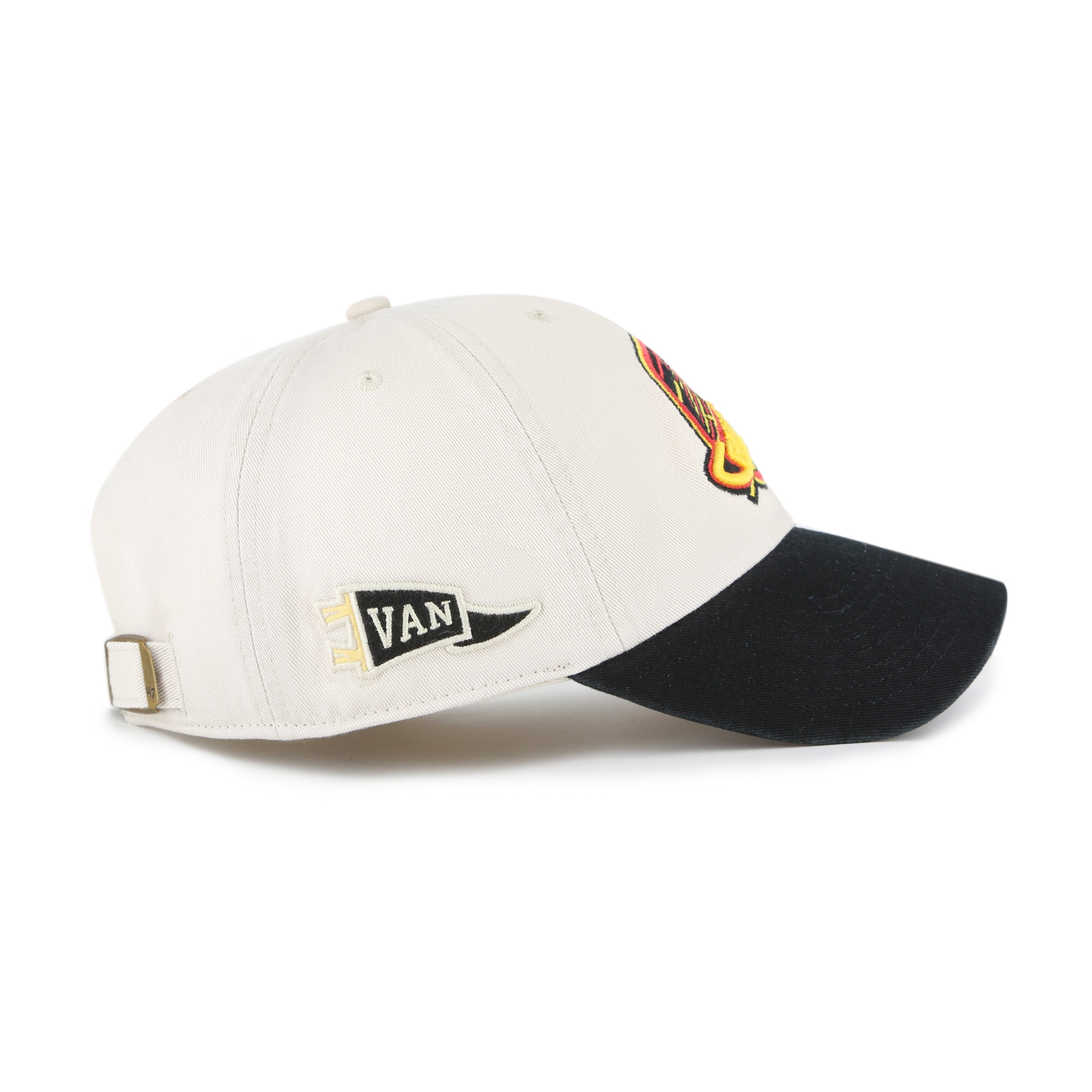 Vancouver Canucks NHL 47 Brand Men's Beige Clean Up Grand Stand Adjustable Hat