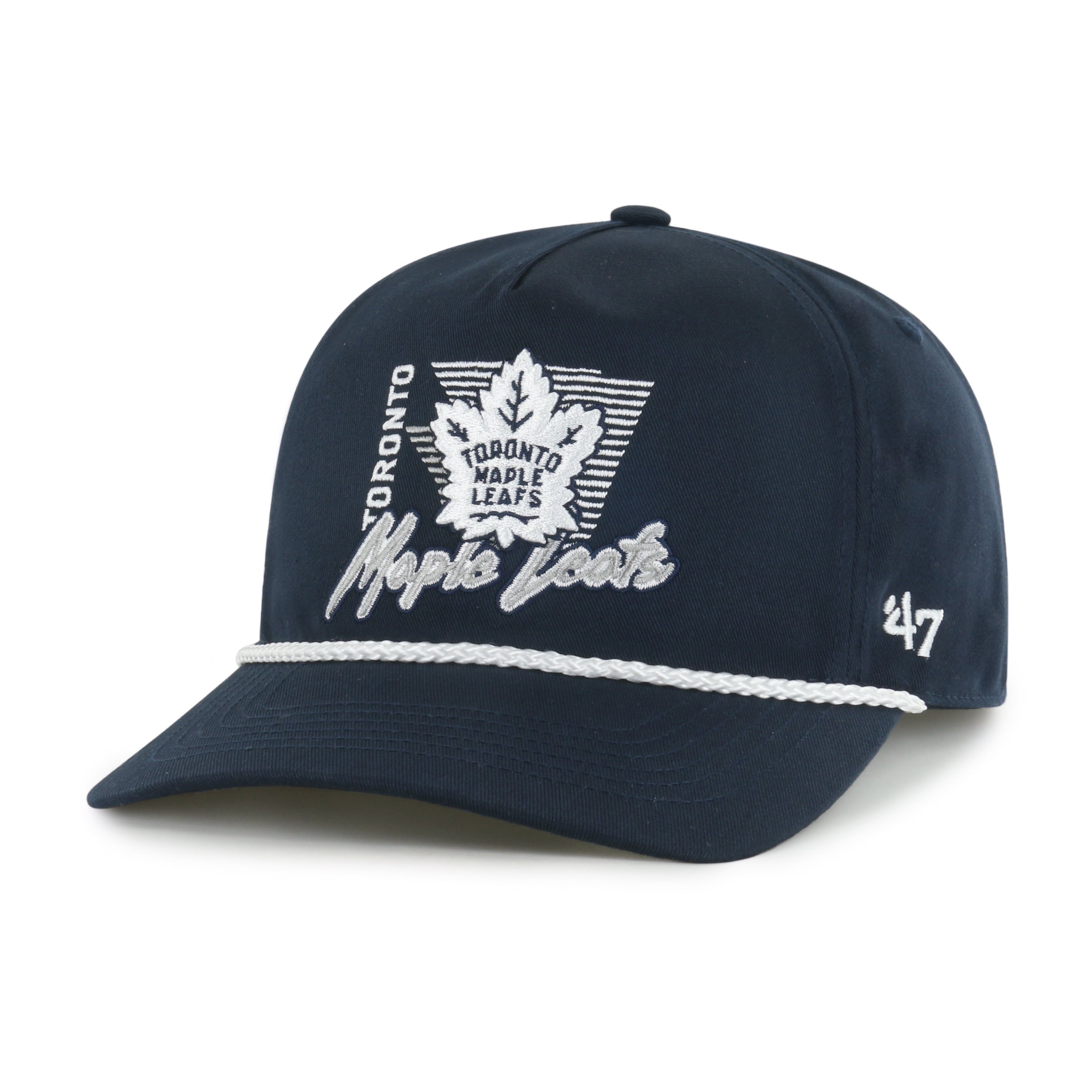 Toronto Maple Leafs NHL 47 Brand Men's Navy Splint Rope Hitch Snapback Hat