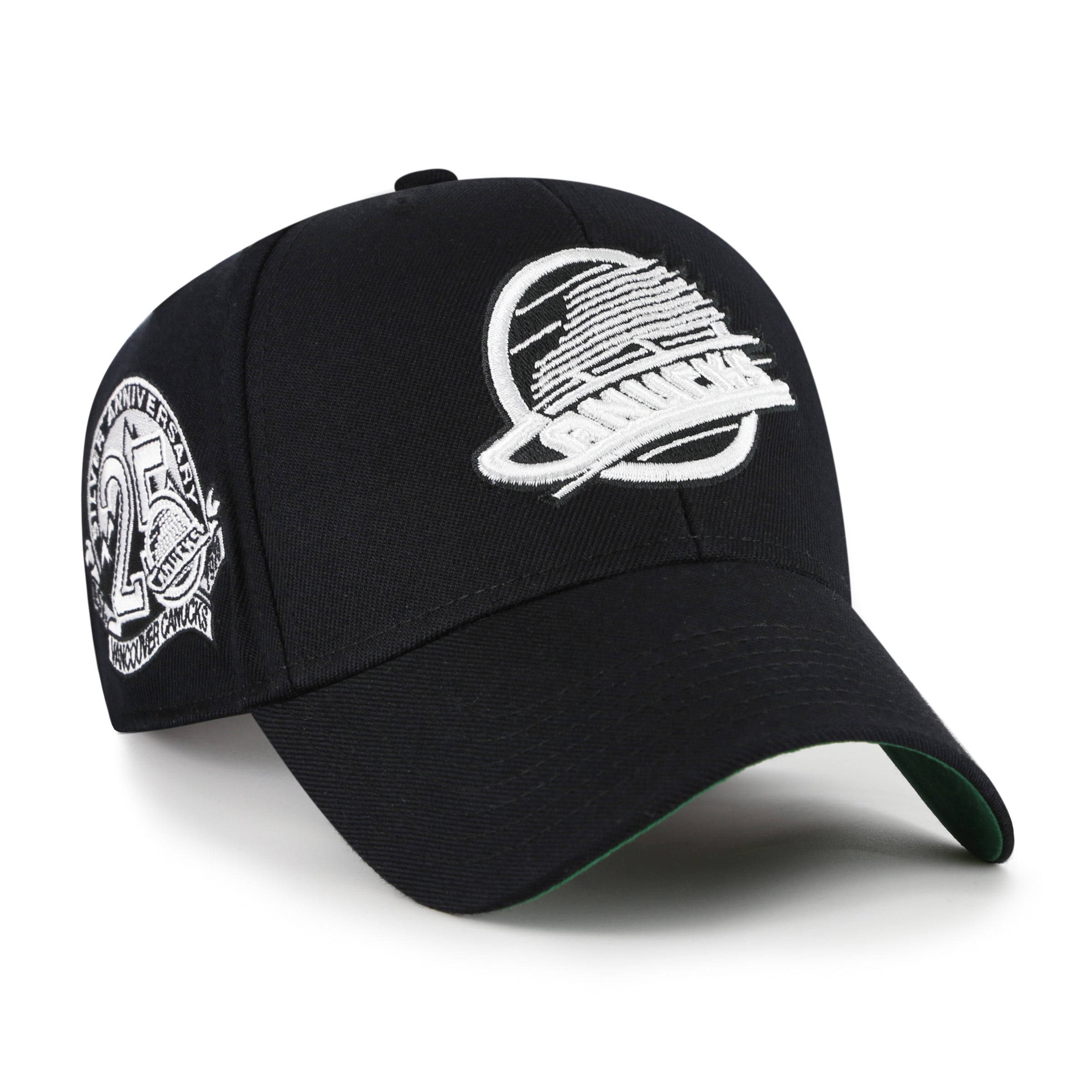 Vancouver Canucks NHL 47 Brand Men's Black White MVP Sure Shot Snapback