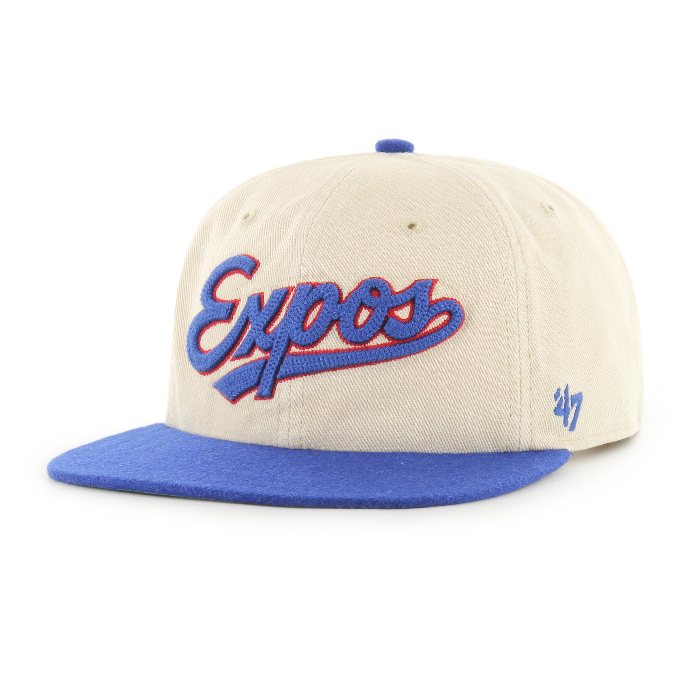 Montreal Expos MLB 47 Brand Men's Beige Captain RL Fieldstone Snapback