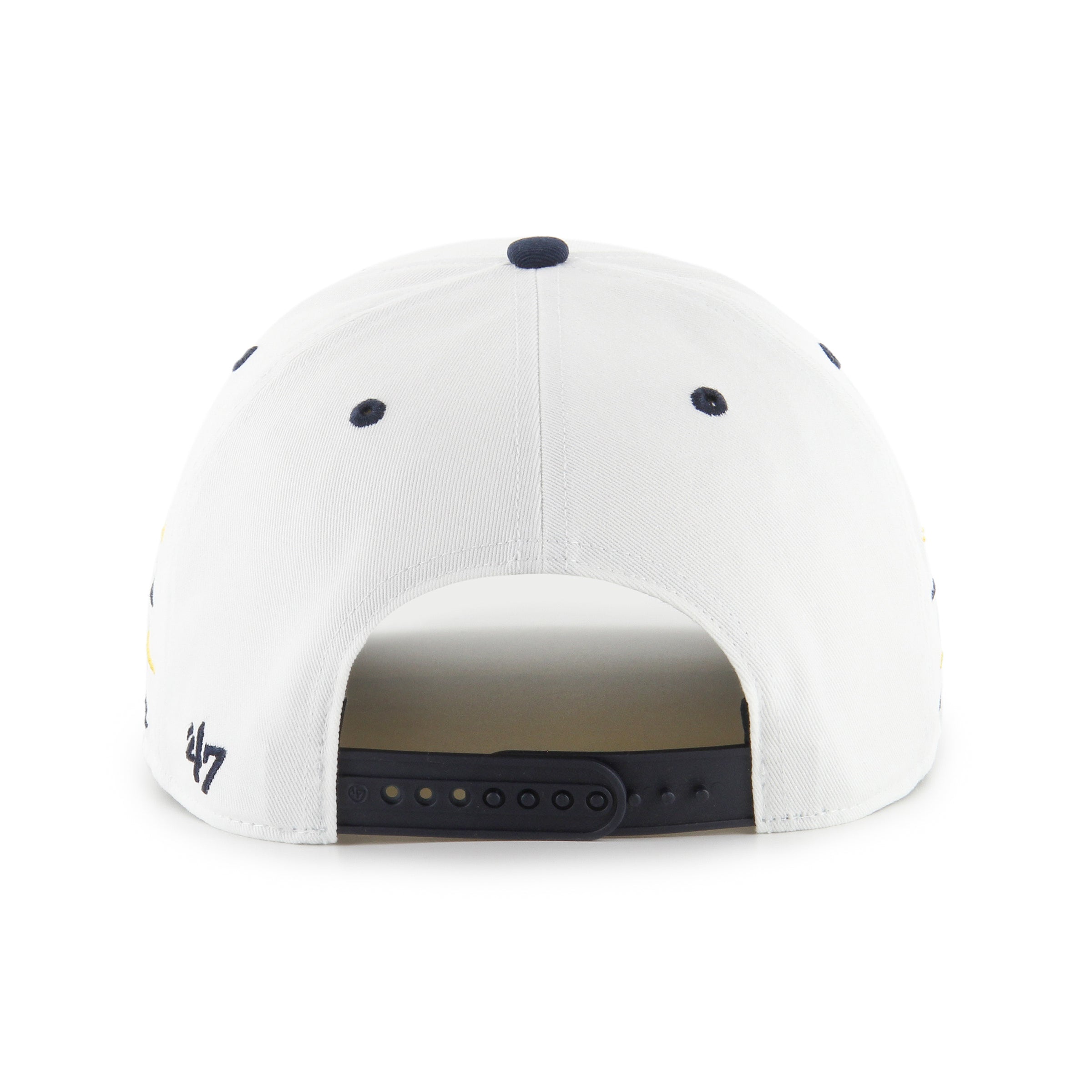 Michigan Wolverines NCAA 47 Brand Men's White Diamond Hitch Snapback Hat