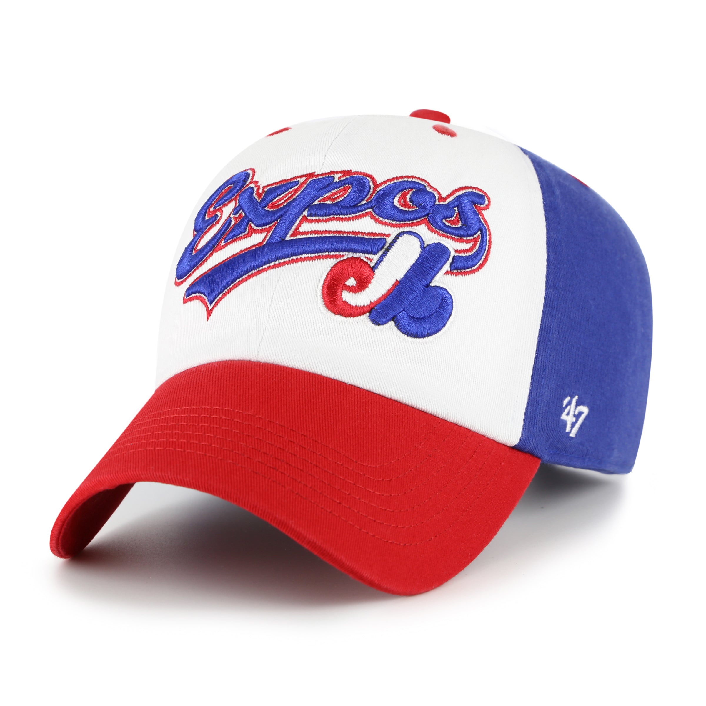 Montreal Expos MLB 47 Brand Youth Tricolor Scooter Clean Up Adjustable Hat