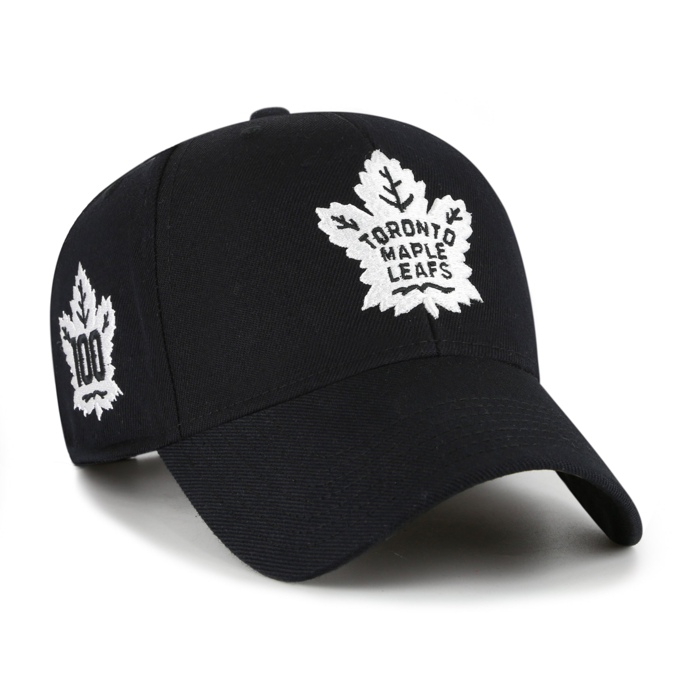 Toronto Maple Leafs NHL 47 Brand Men's Black White MVP Sure Shot Snapback