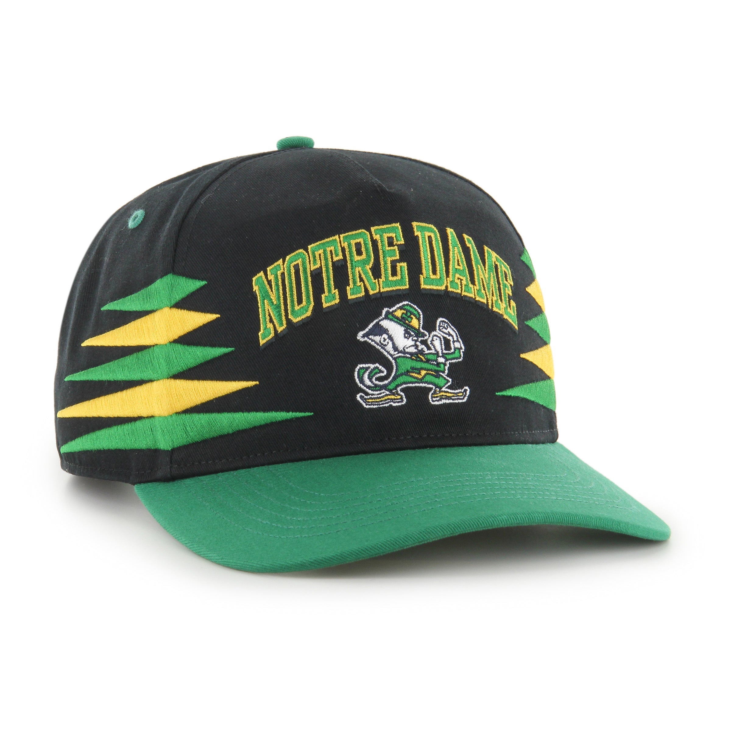 Notre Dame Fighting Irish NCAA 47 Brand Men's Black Diamond Hitch Snapback Hat