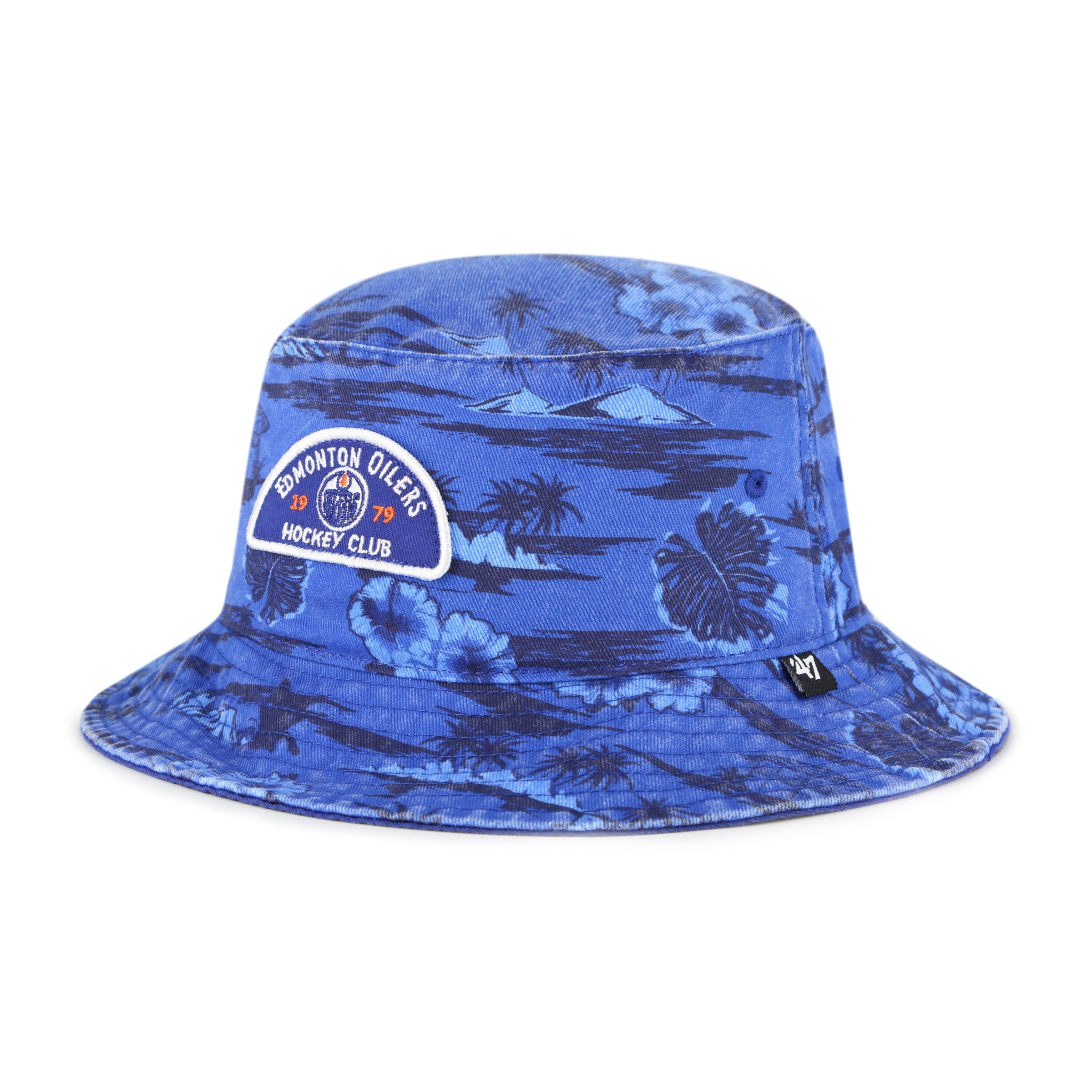 Edmonton Oilers NHL 47 Brand Men's Blue Fiji Bucket Hat