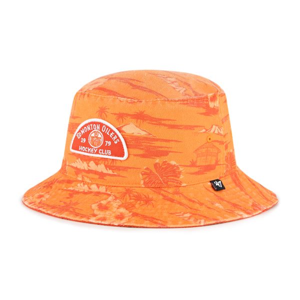 Edmonton Oilers NHL 47 Brand Men's Orange Fiji Bucket Hat