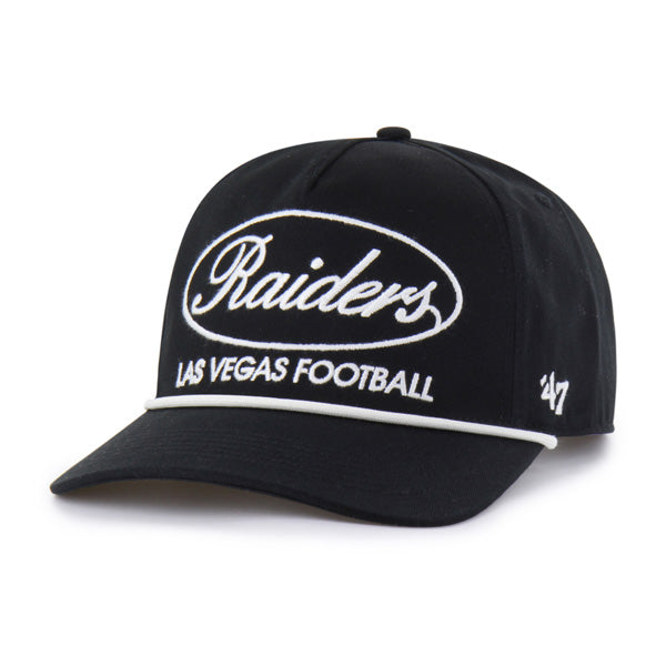 Las Vegas Raiders NFL 47 Brand Men's Black Foundational Rope Hitch Snapback Hat