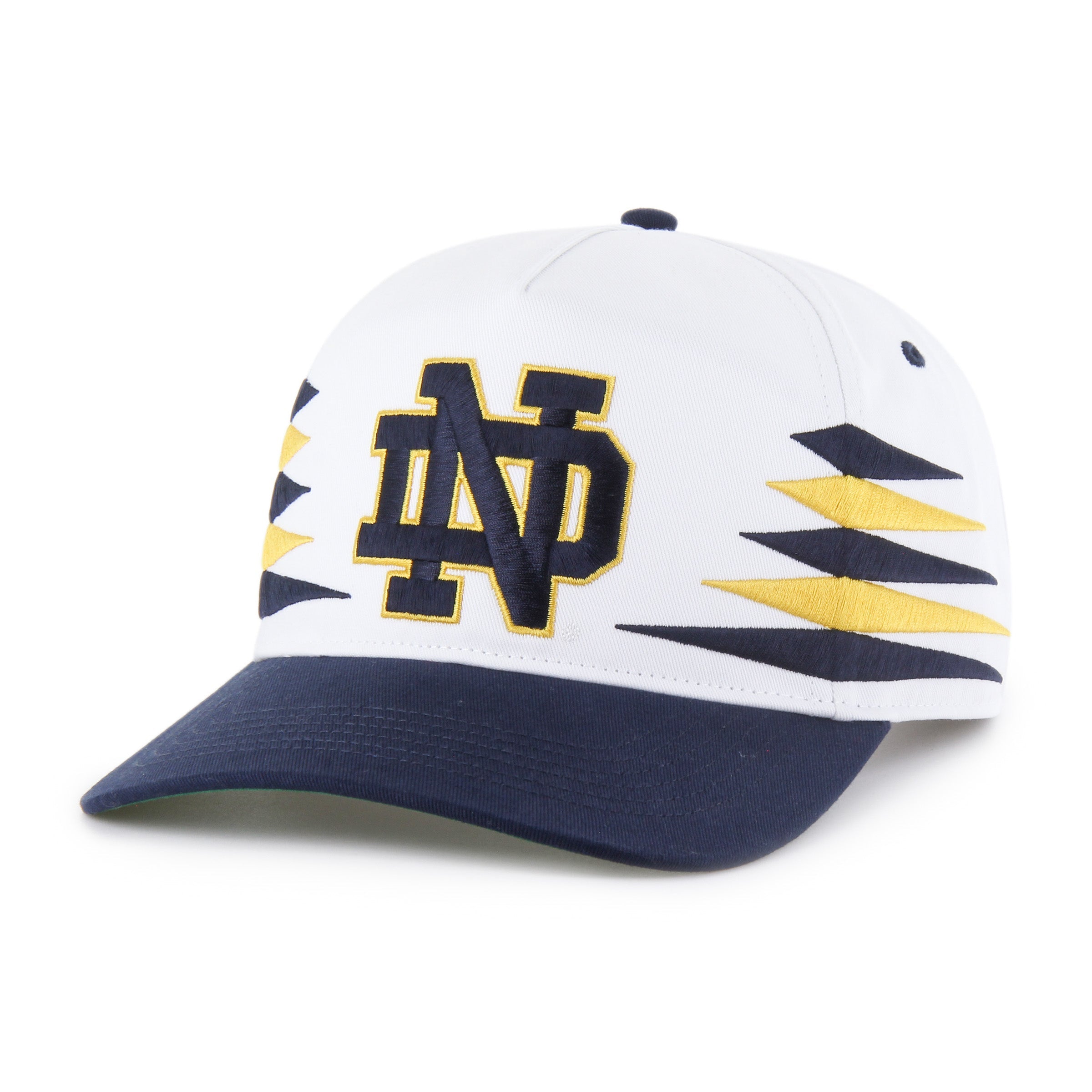 Notre Dame Fighting Irish NCAA 47 Brand Men's White Diamond Hitch Snapback Hat