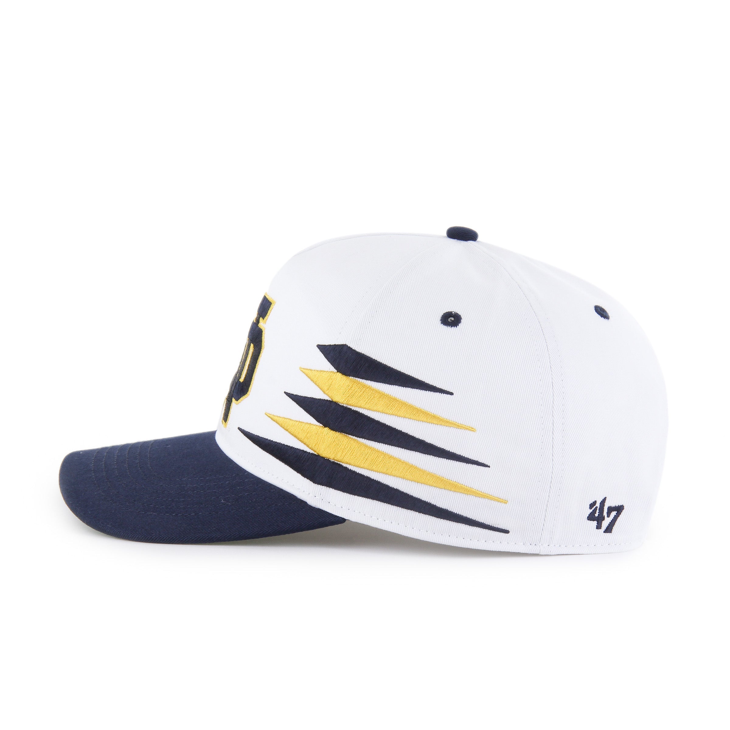 Notre Dame Fighting Irish NCAA 47 Brand Men's White Diamond Hitch Snapback Hat