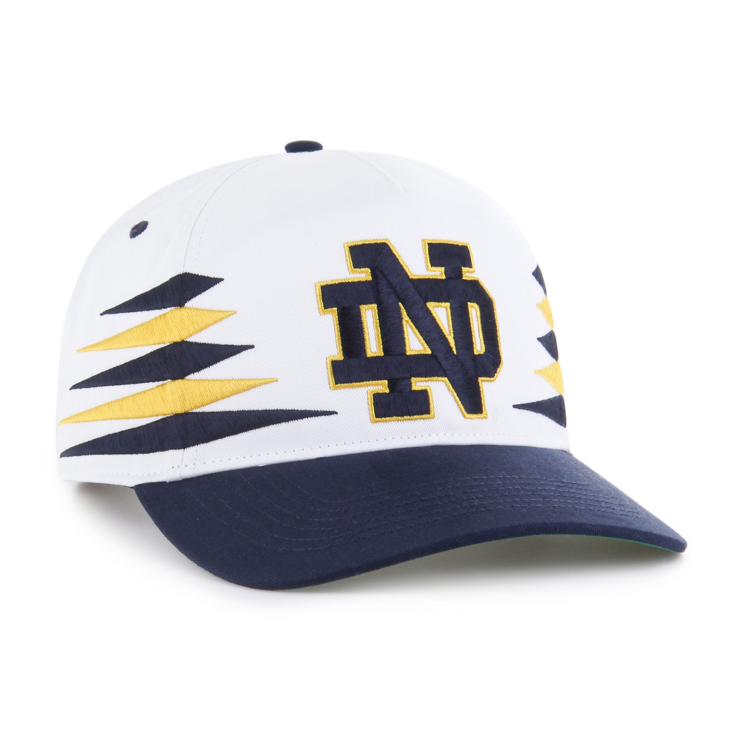 Notre Dame Fighting Irish NCAA 47 Brand Men's White Diamond Hitch Snapback Hat