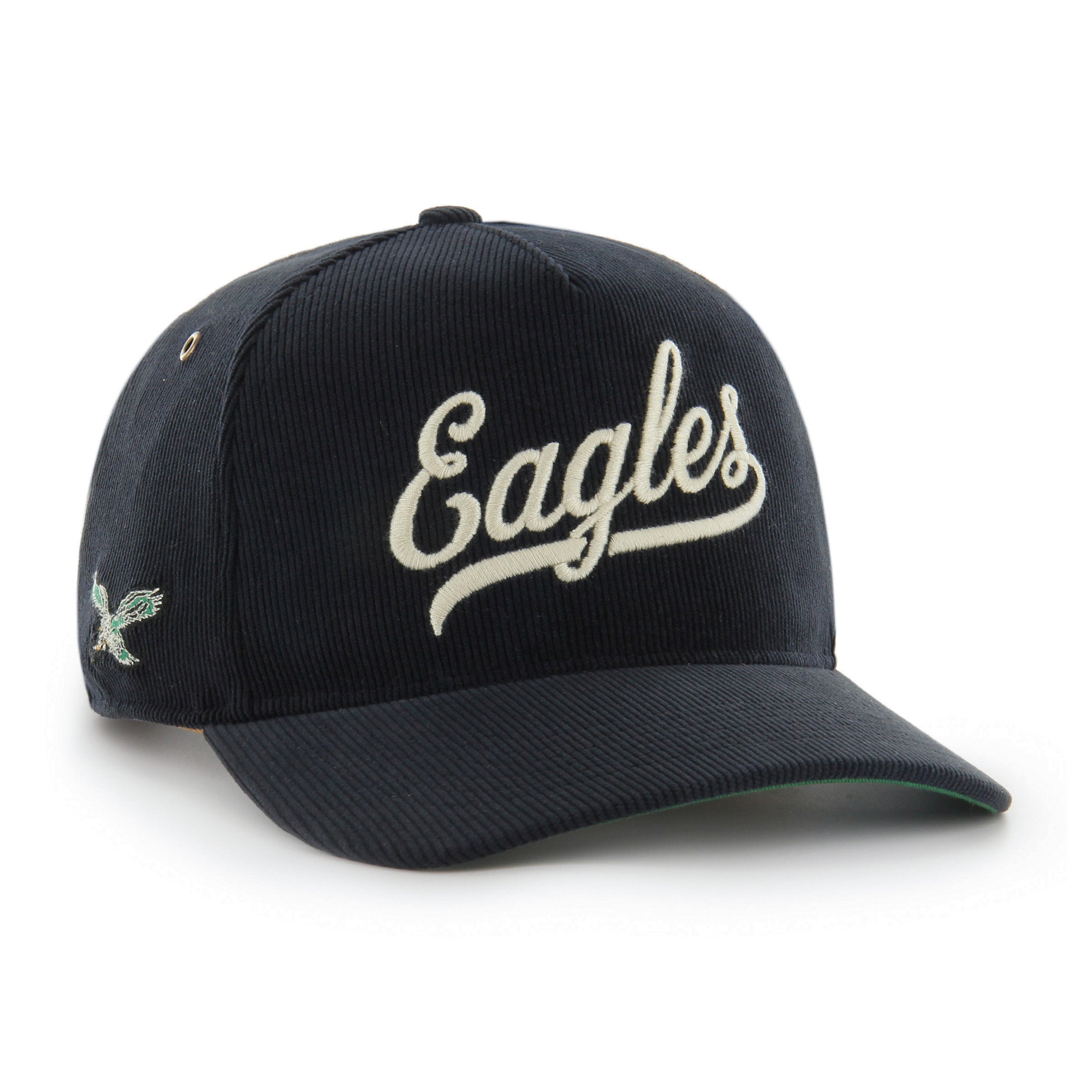 Philadelphia Eagles NFL 47 Brand Men's Black Golden Age Corduroy Hitch Strap back