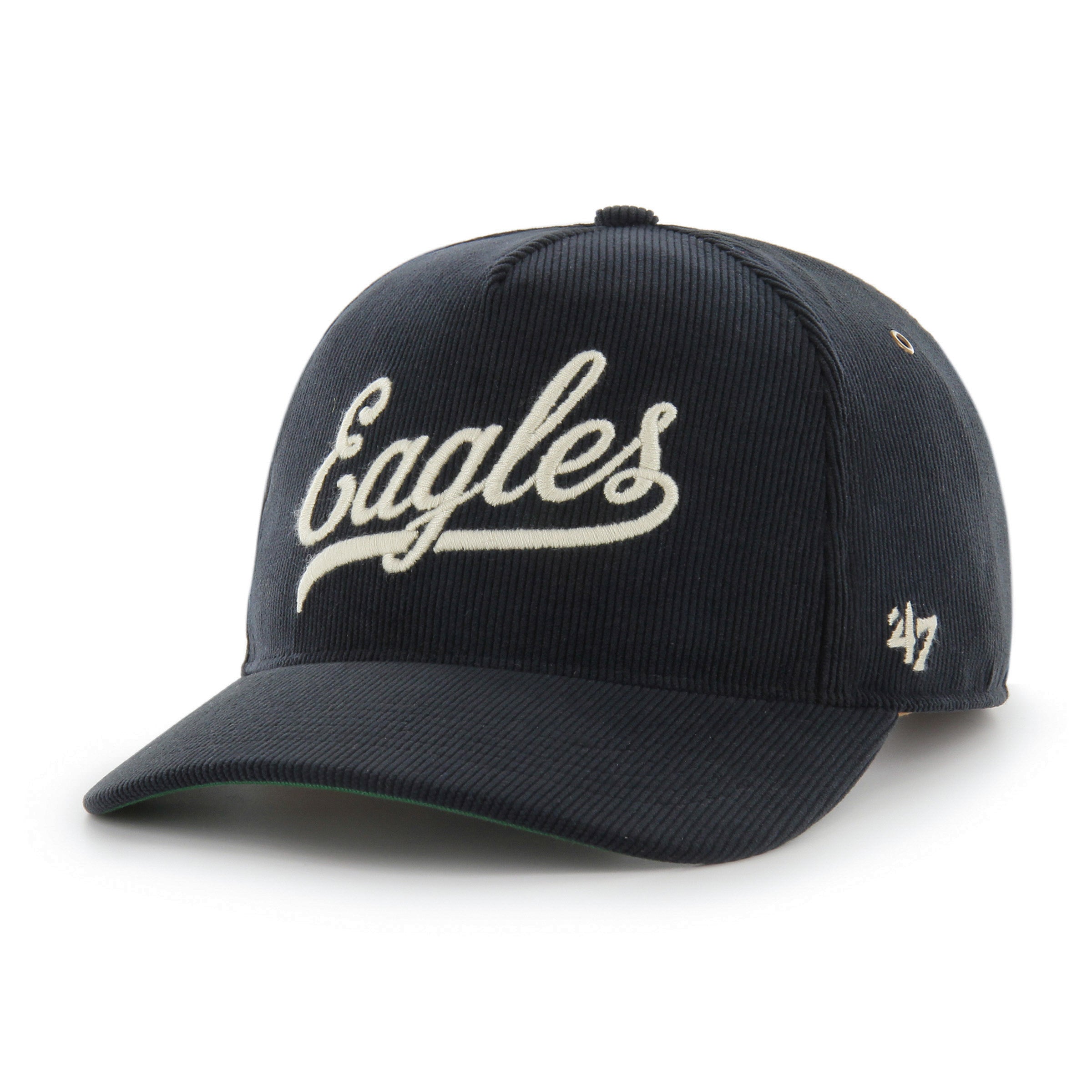 Philadelphia Eagles NFL 47 Brand Men's Black Golden Age Corduroy Hitch Strap back