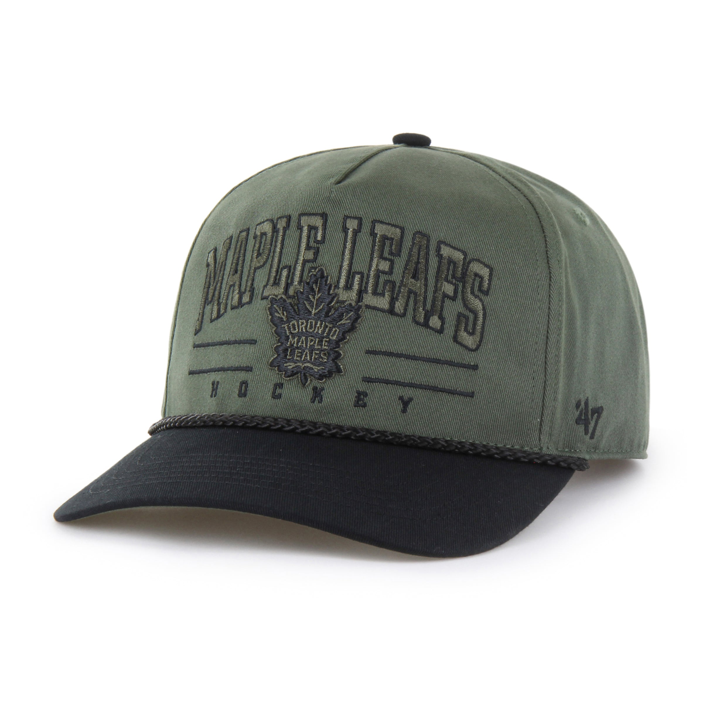 Toronto Maple Leafs NHL 47 Brand Men's Green Roscoe Rope Option Hitch Adjustable Hat