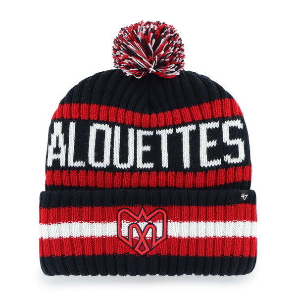 Montreal Alouettes CFL 47 Brand Men's Navy/Red Bering Cuff Pom Knit