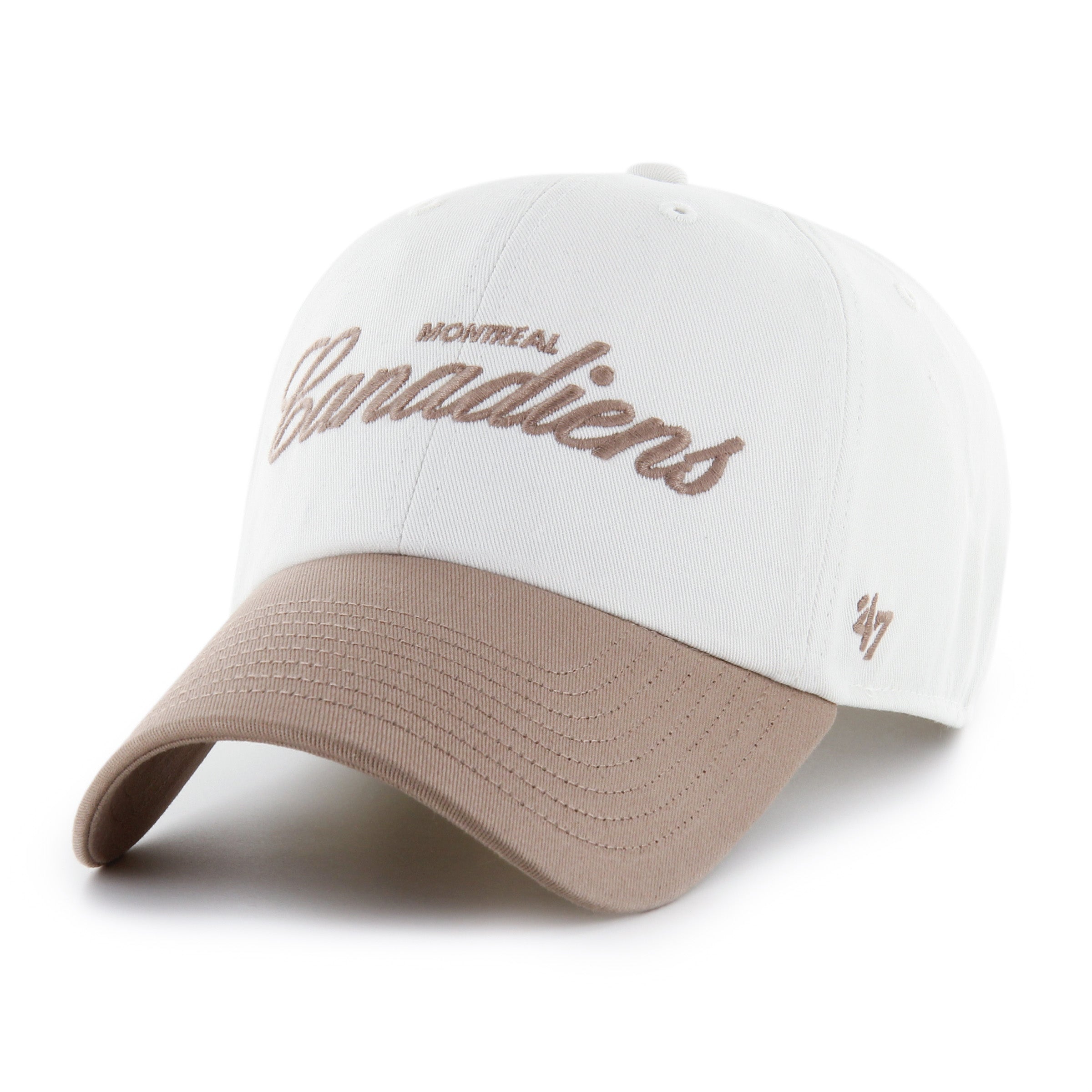Montreal Canadiens NHL 47 Brand Men's White Foundational Clean Up Adjustable Hat