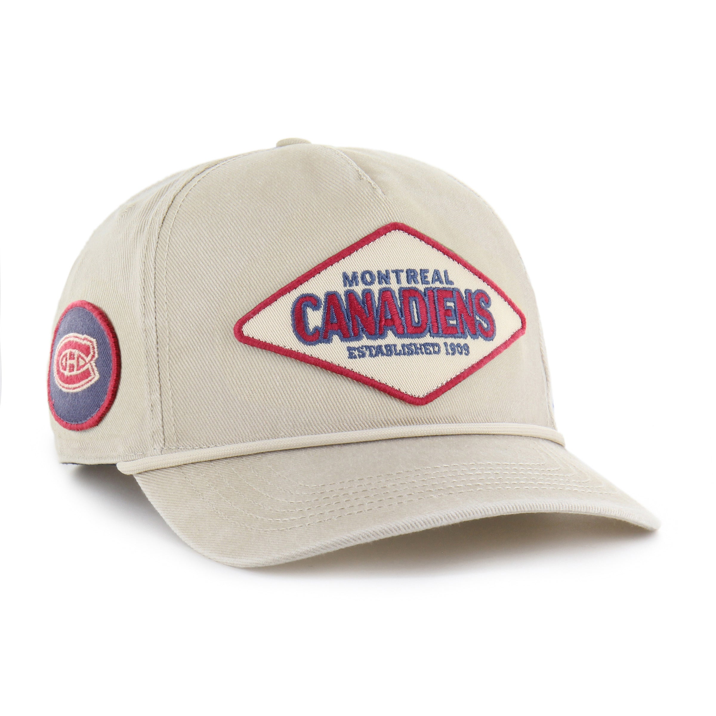 Montreal Canadiens NHL 47 Brand Men's Beige Cairn Rope Hitch Snapback Hat