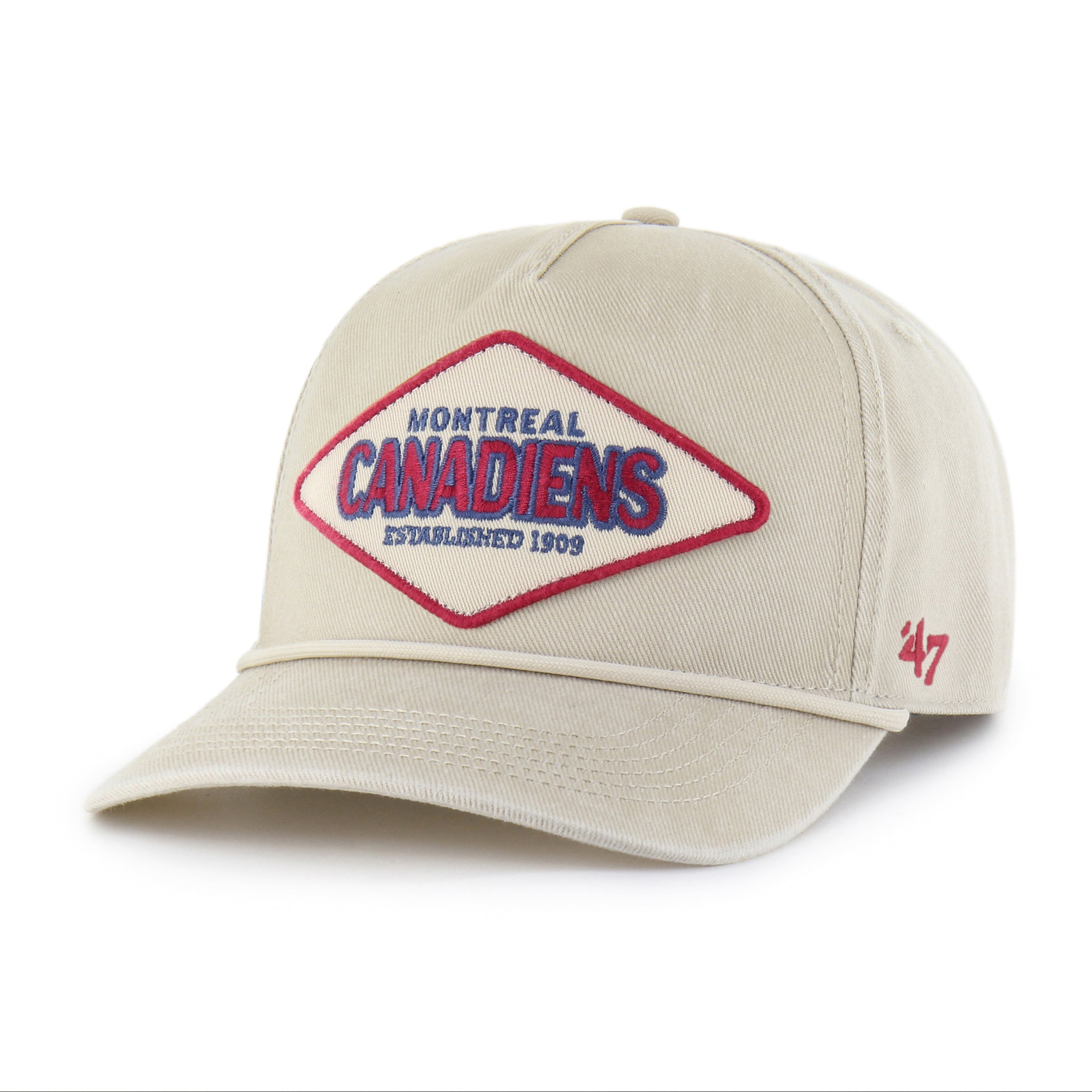 Montreal Canadiens NHL 47 Brand Men's Beige Cairn Rope Hitch Snapback Hat