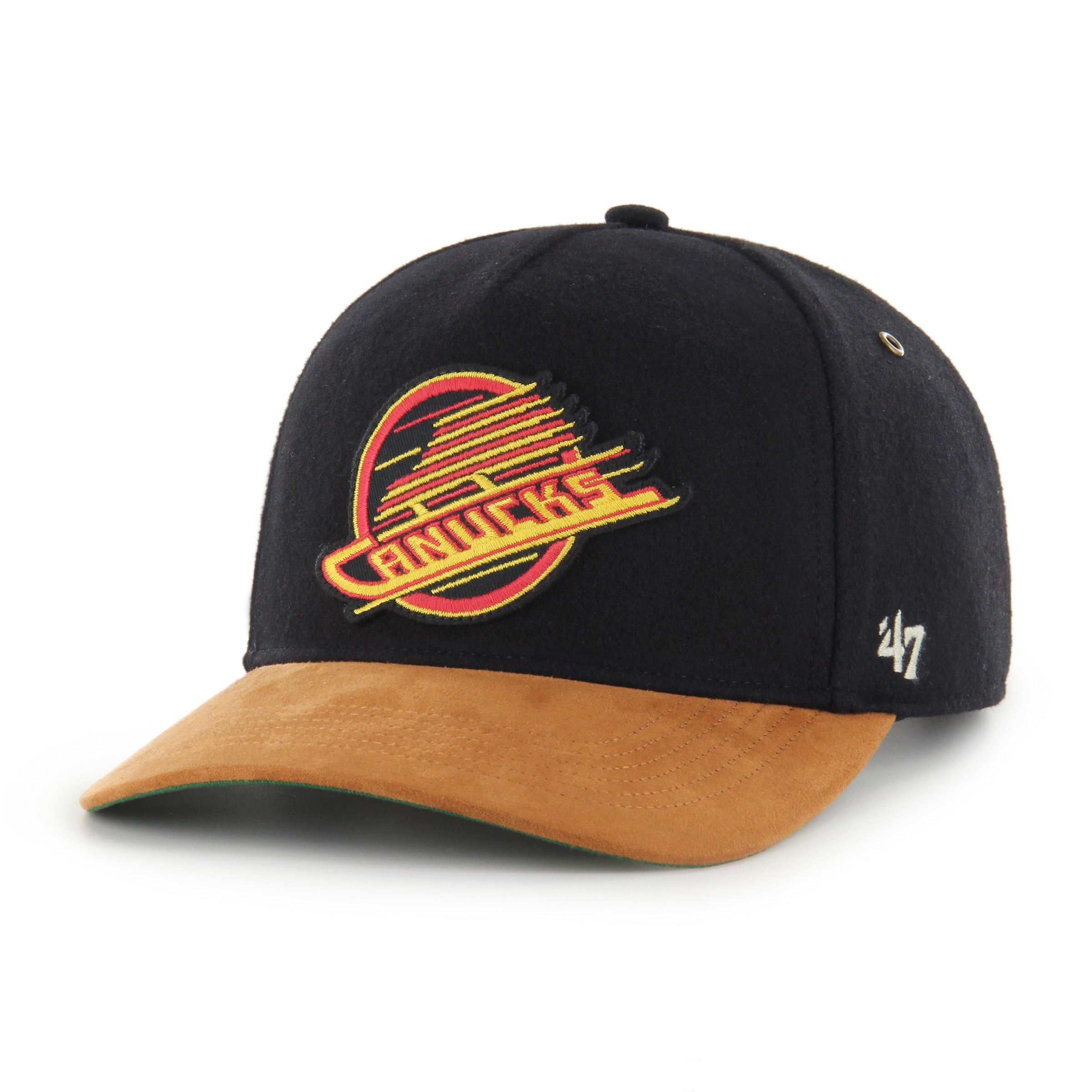Vancouver Canucks NHL 47 Brand Men's Black Golden Age Hitch Adjustable Hat