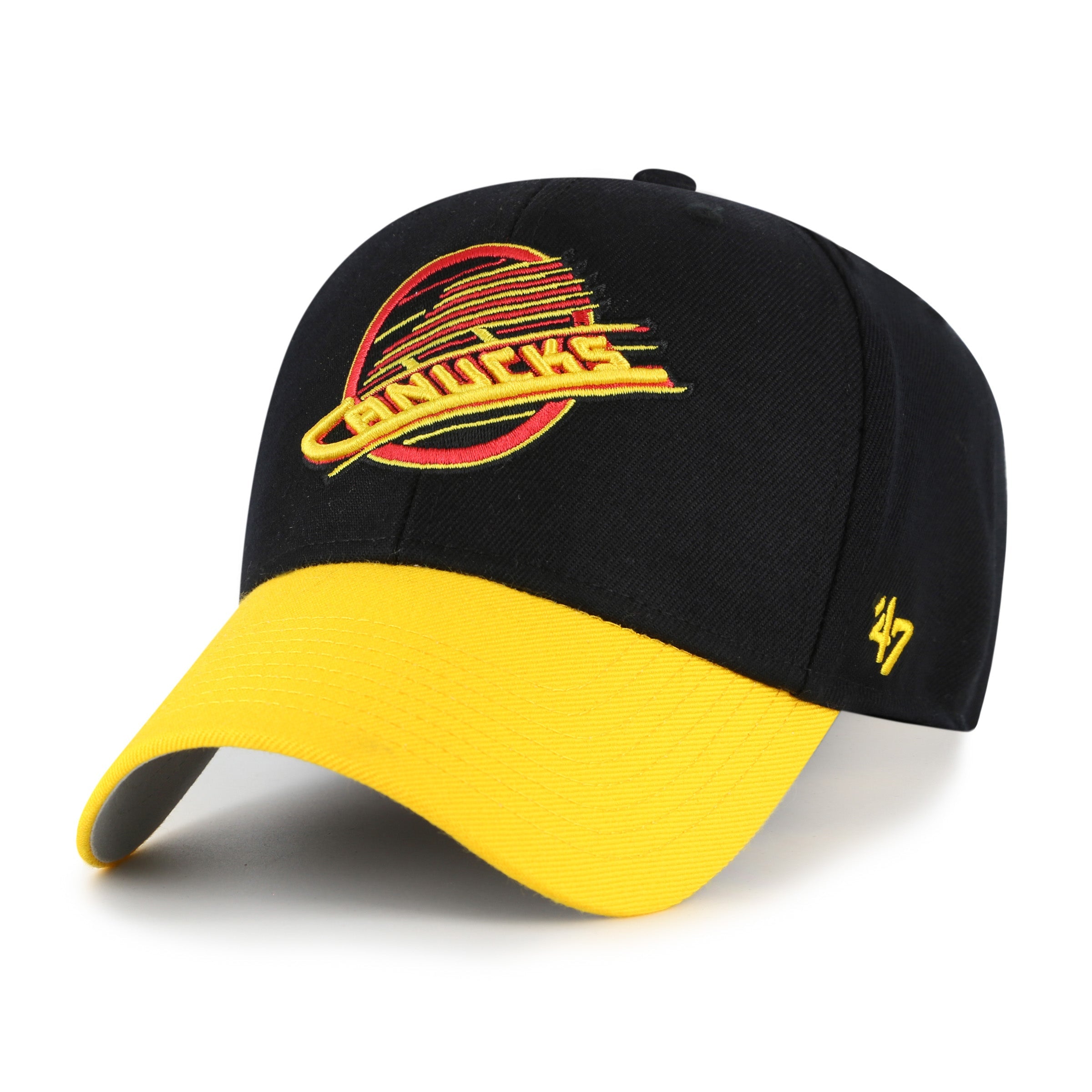 Vancouver Canucks NHL 47 Brand Men's Black Two Tone MVP Adjustable Hat