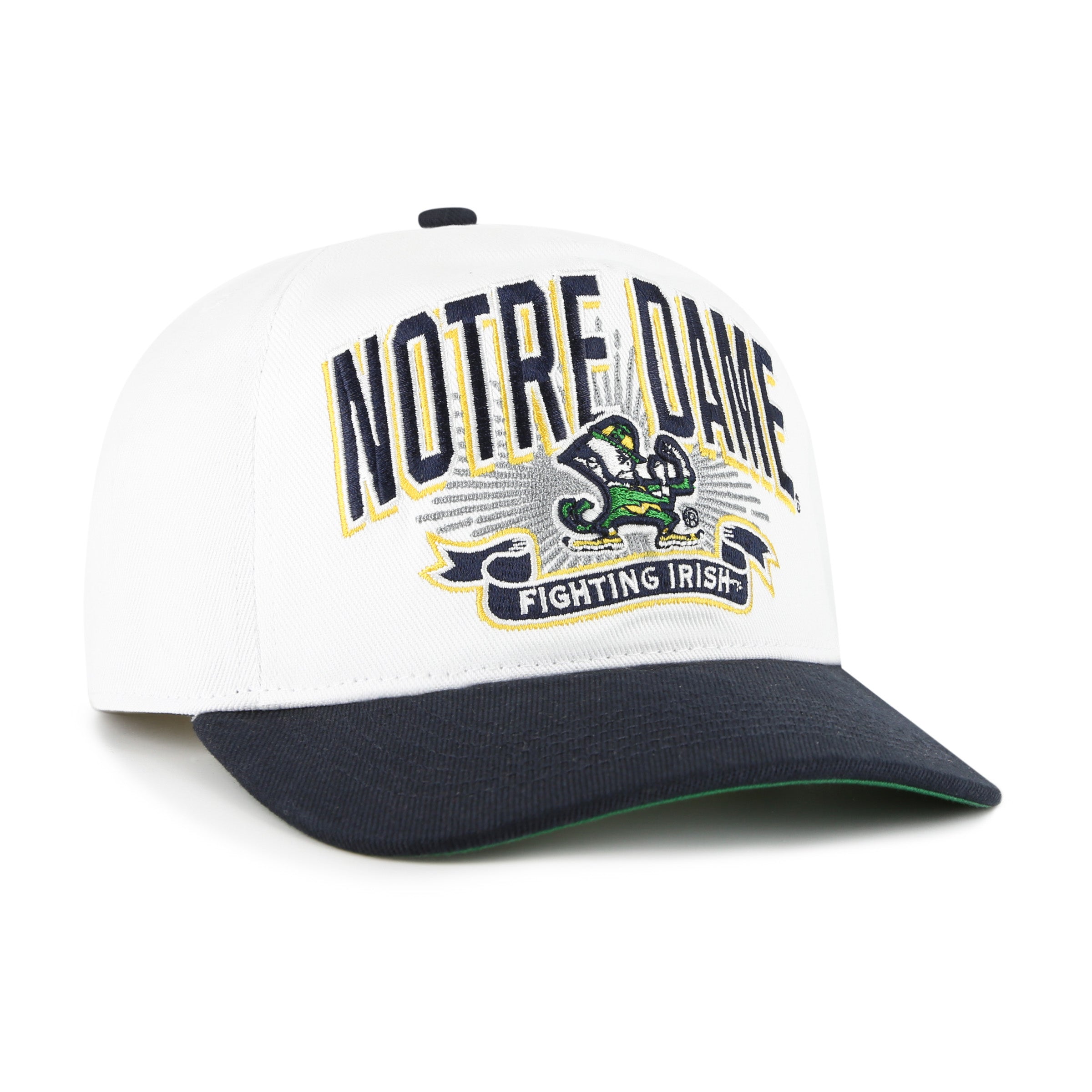 Notre Dame Fighting Irish NCAA 47 Brand Men's White Prime Play Hitch Snapback Hat