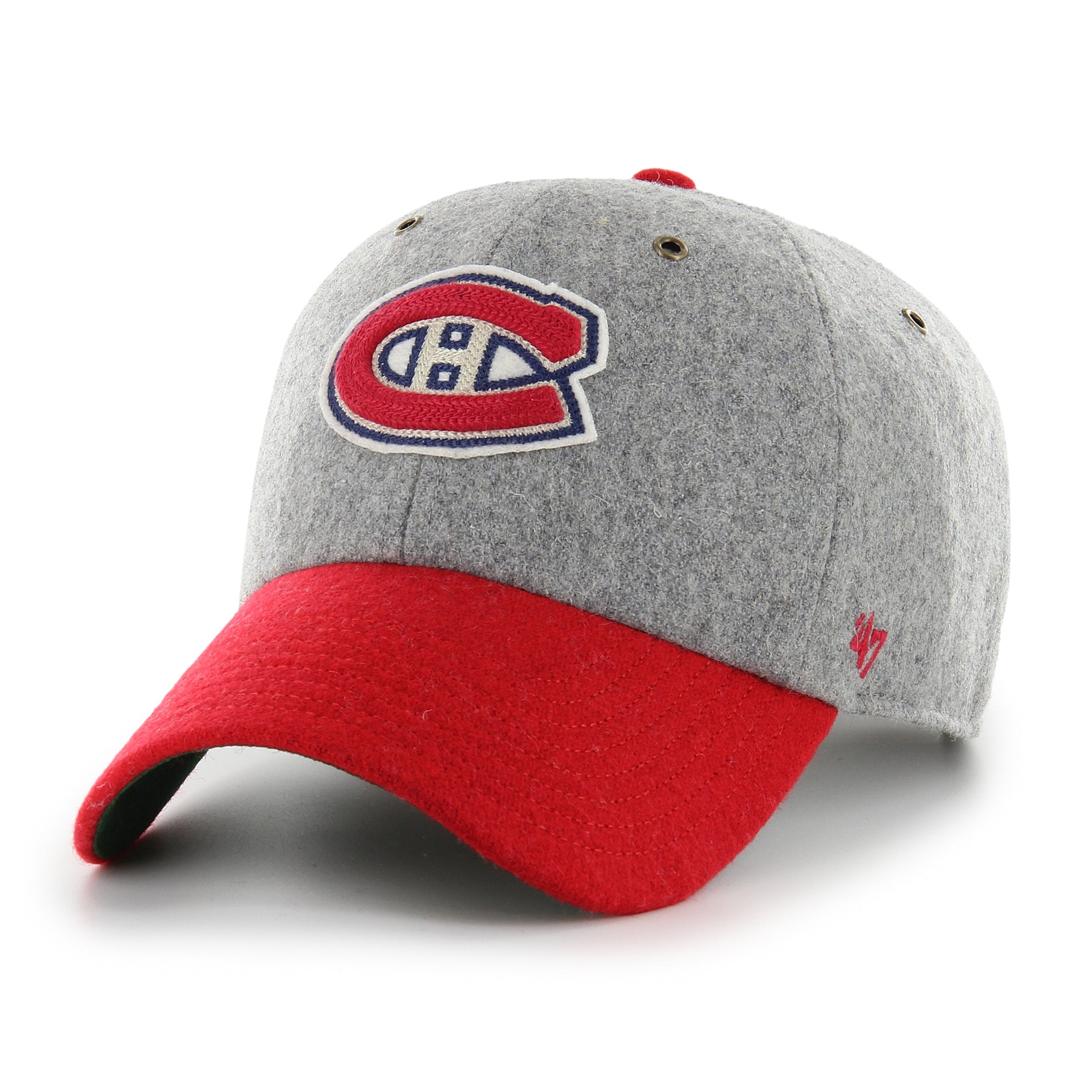 Montreal Canadiens NHL 47 Brand Men's Grey Golden Age Clean Up Wool Adjustable Hat