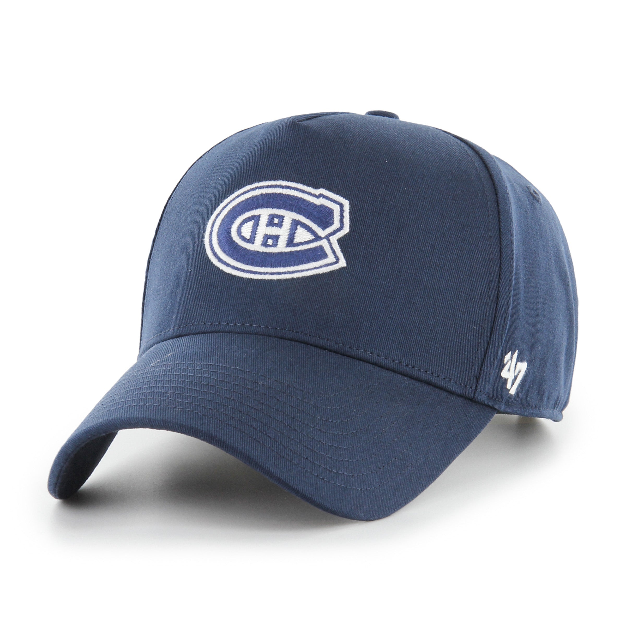 Montreal Canadiens NHL 47 Brand Men's Navy Foundational Offside Hitch Adjustable Hat