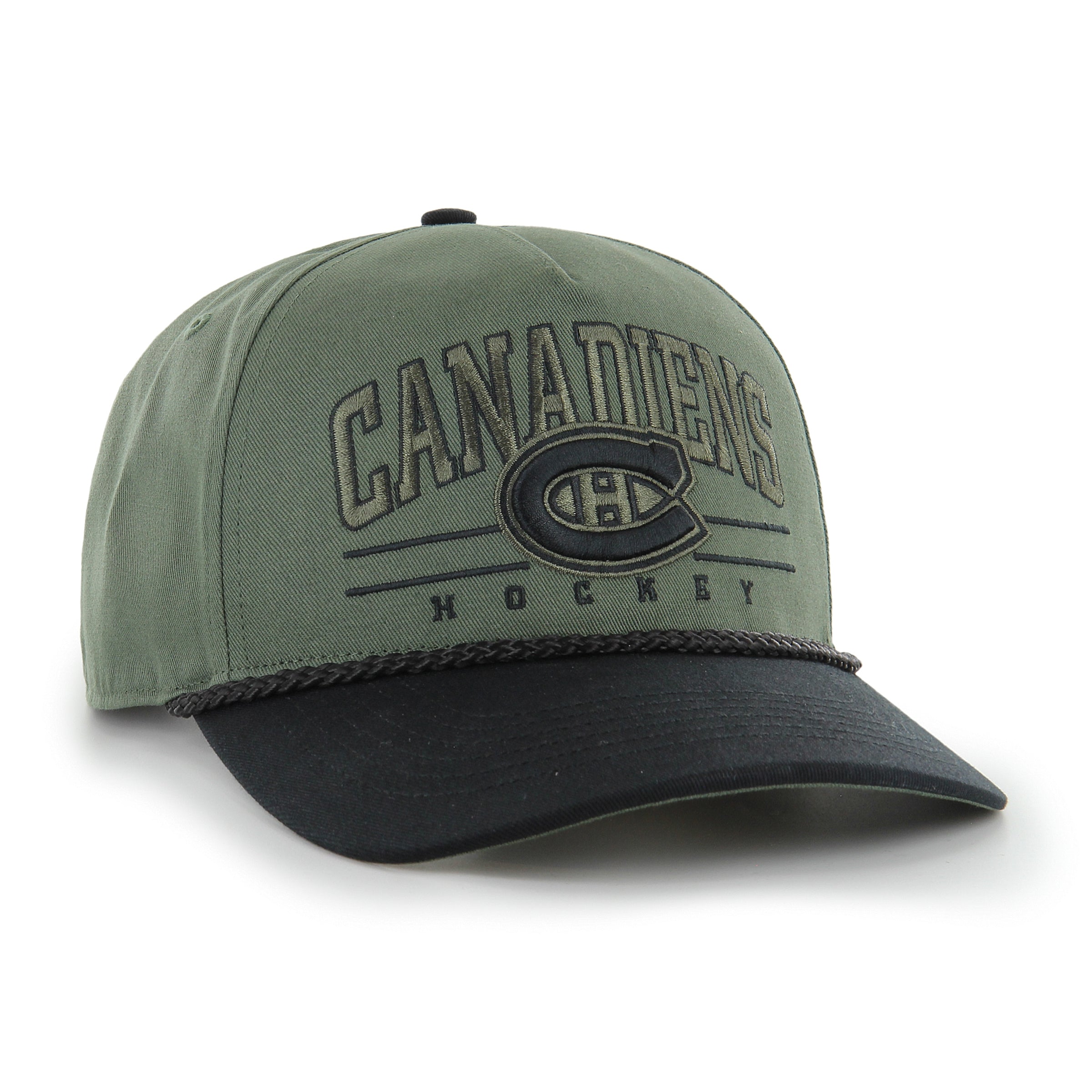 Montreal Canadiens NHL 47 Brand Men's Green Roscoe Rope Option Hitch Adjustable Hat