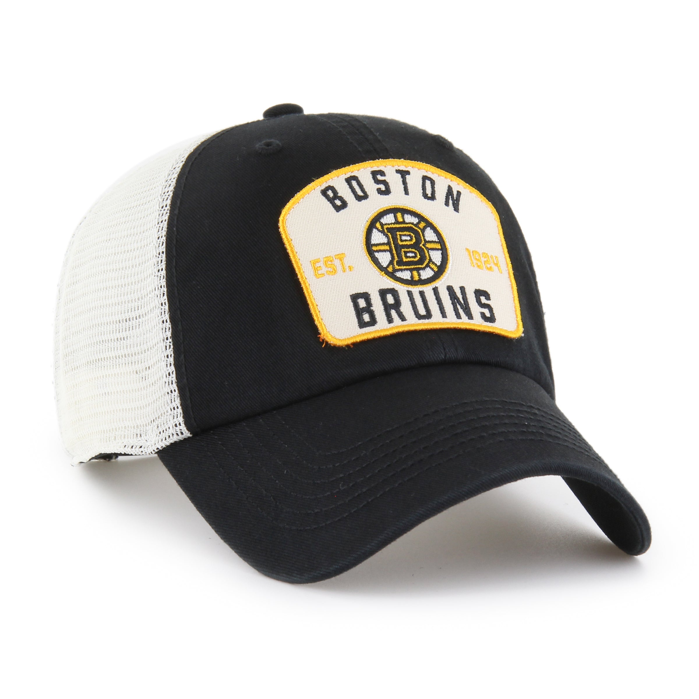 Boston Bruins NHL 47 Brand Men's Black Mccall Clean Up Adjustable Hat