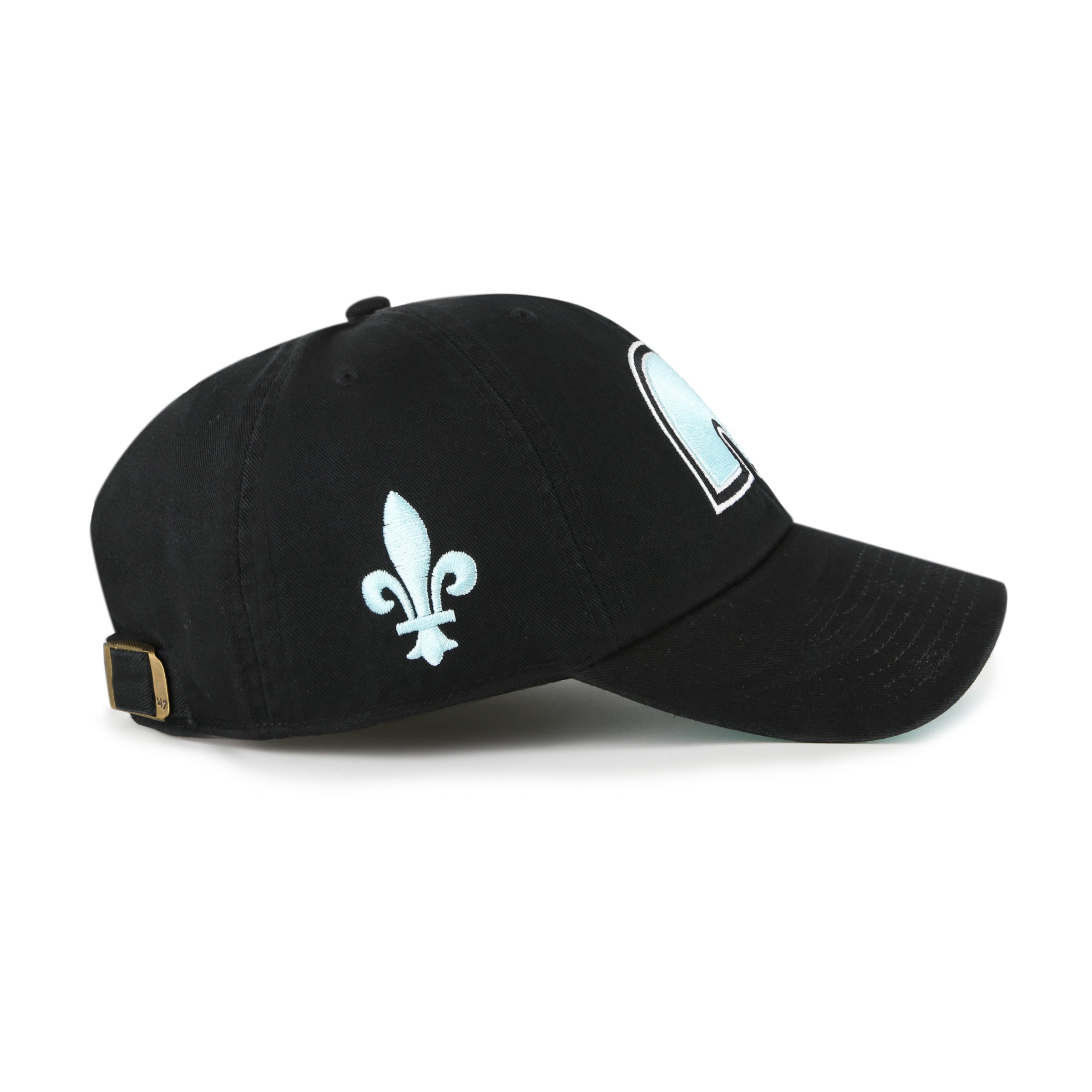 Quebec Nordiques NHL 47 Brand Men's Black Mint Double Under Clean Up Adjustable Hat