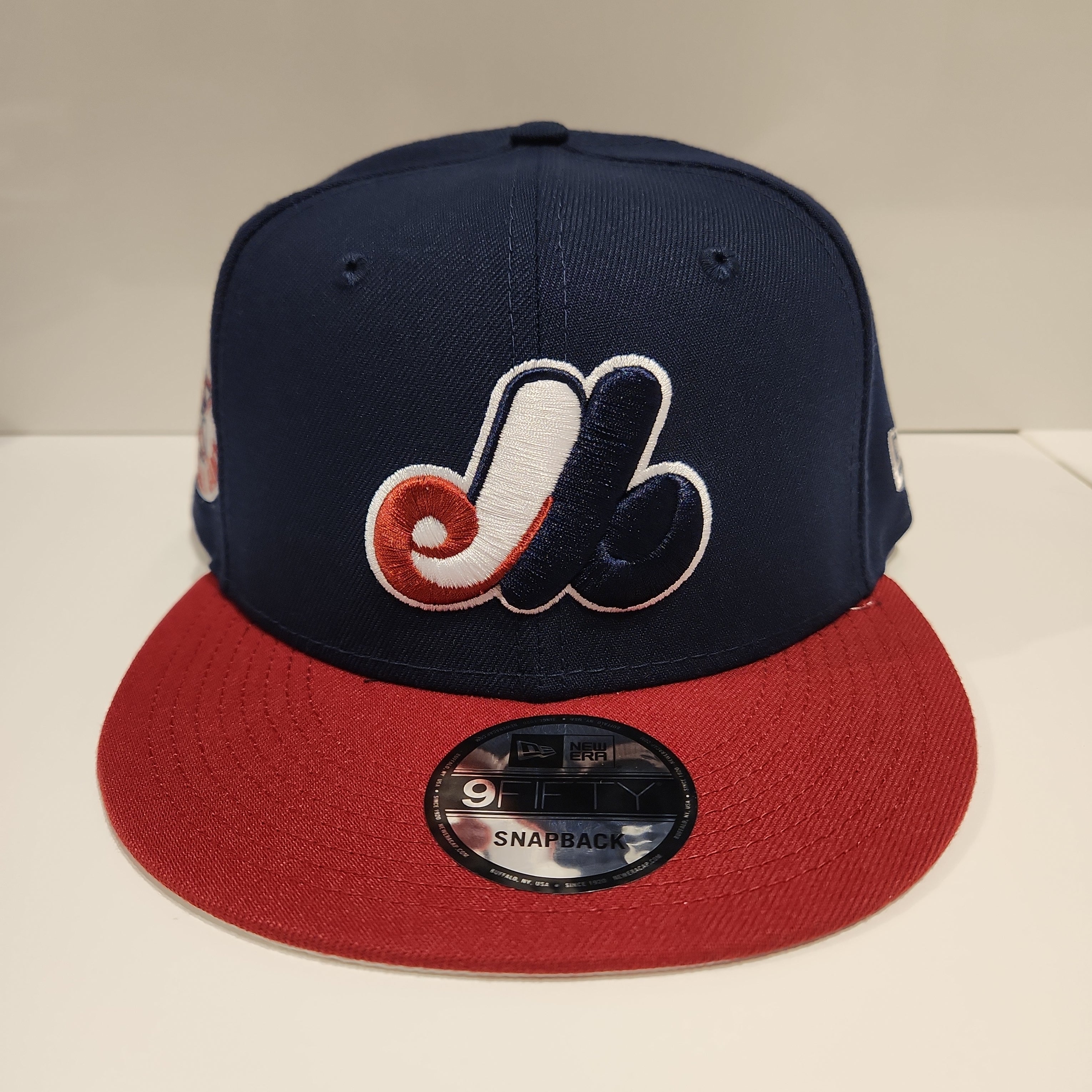 Expos de Montréal MLB New Era pour hommes, bleu marine 9Fifty 1982 All Star Game Cooperstown Snapback