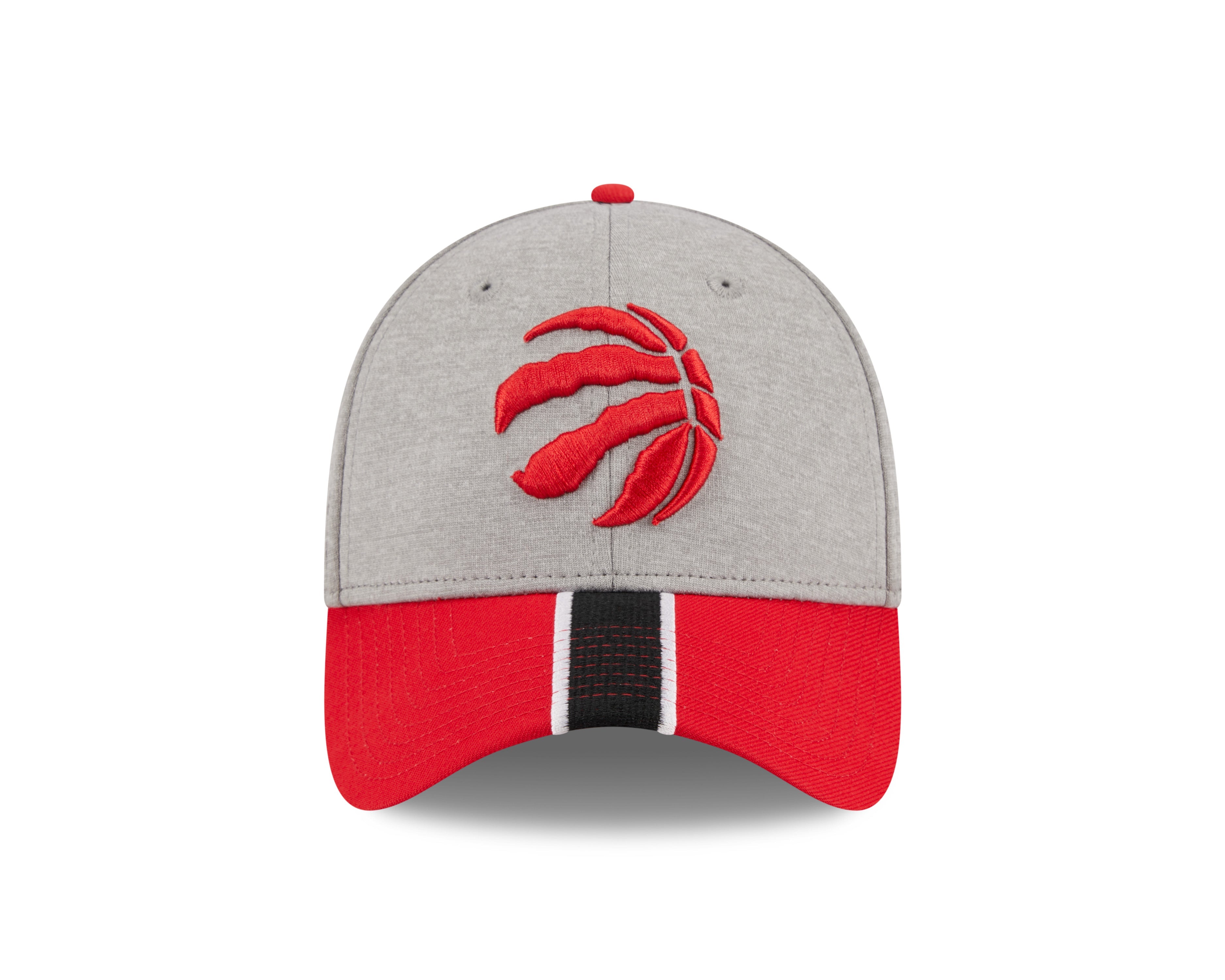 Toronto Raptors NBA New Era Men's Grey/Red 39Thirty E3 Stripe Stretch Fit Hat