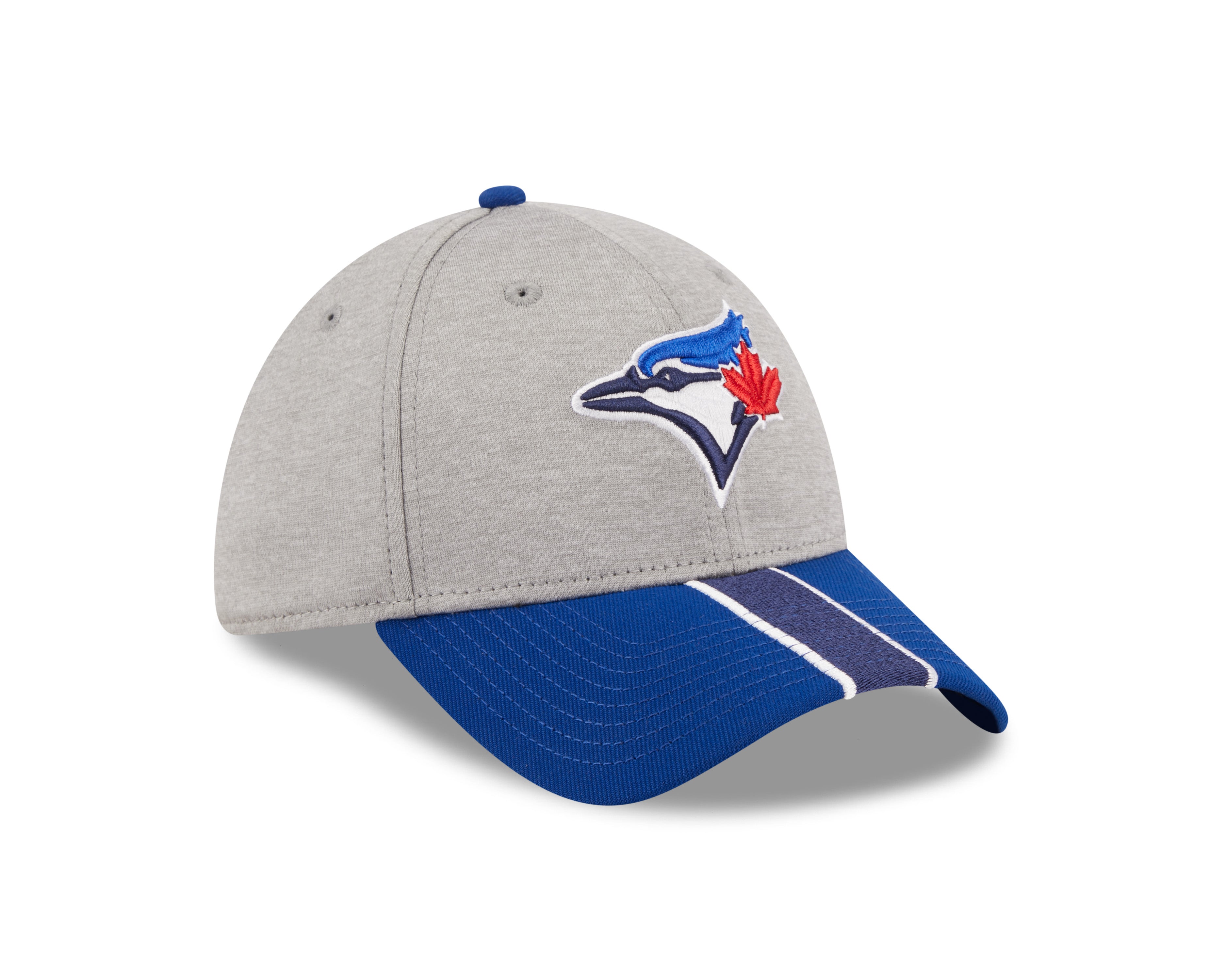 Toronto Blue Jays MLB New Era Men's Navy 39Thirty Stripe  E3 Stretch Fit Hat