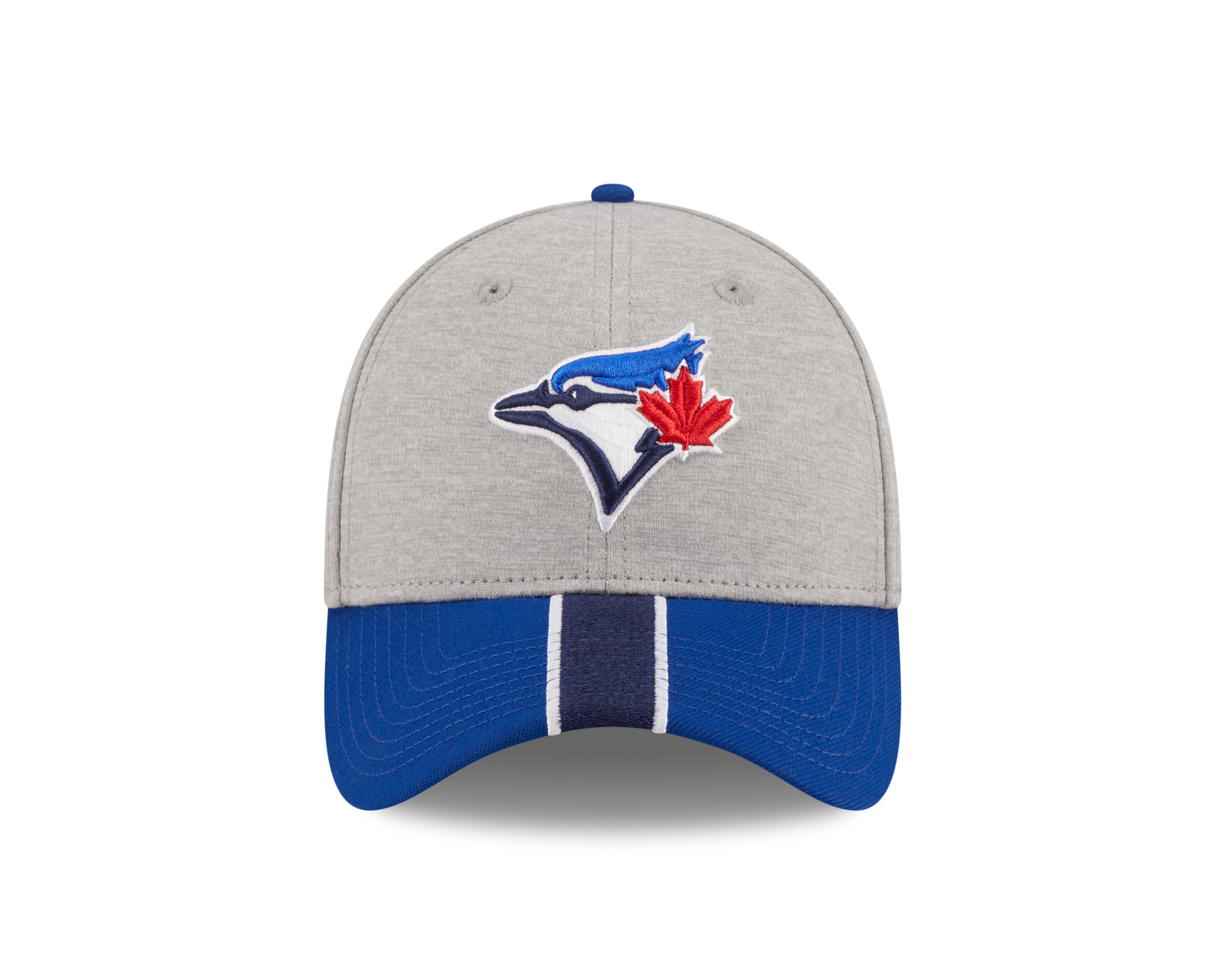 Toronto Blue Jays MLB New Era Men's Navy 39Thirty Stripe  E3 Stretch Fit Hat