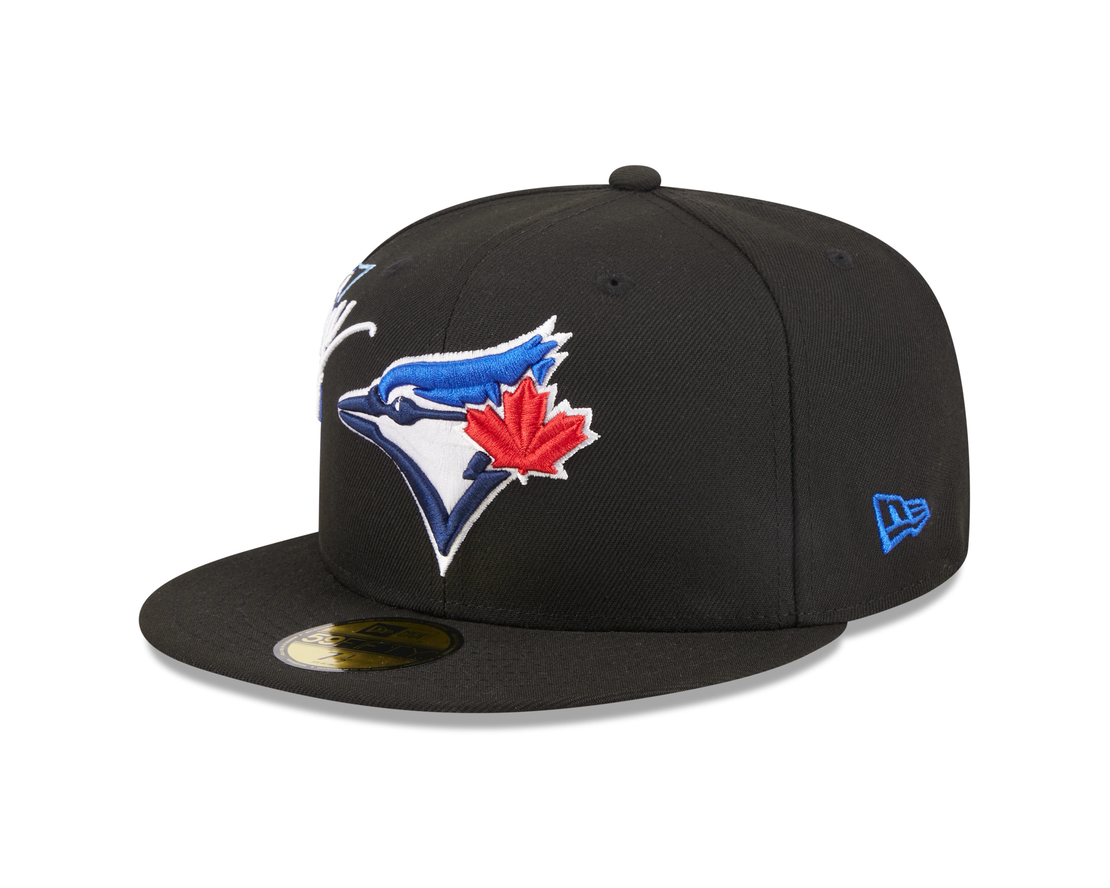 Toronto Blue Jays MLB New Era Casquette ajustée noire 59Fifty E3 One On pour hommes