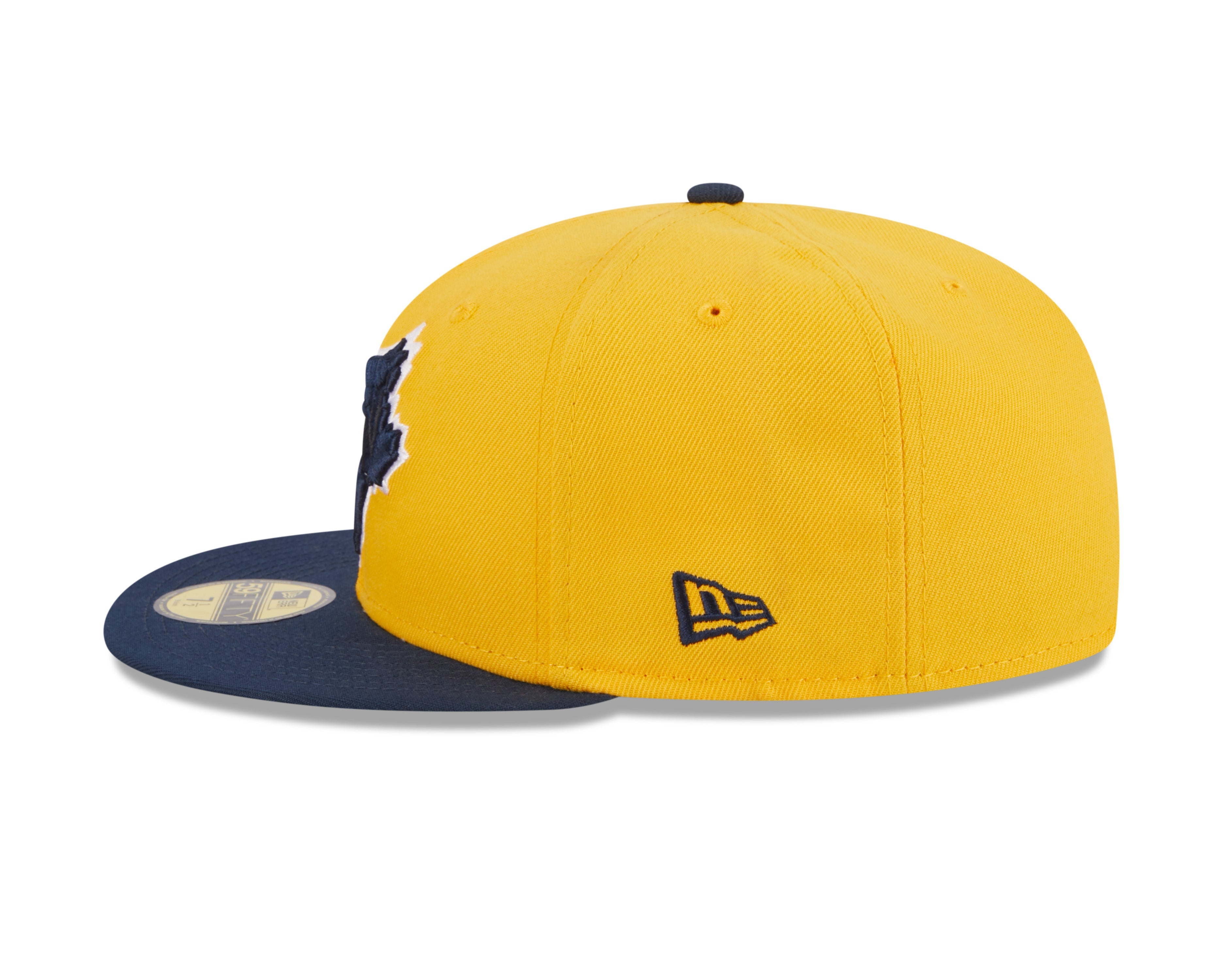 Toronto Blue Jays MLB New Era Casquette ajustée 59Fifty bicolore bleu marine/jaune pour hommes