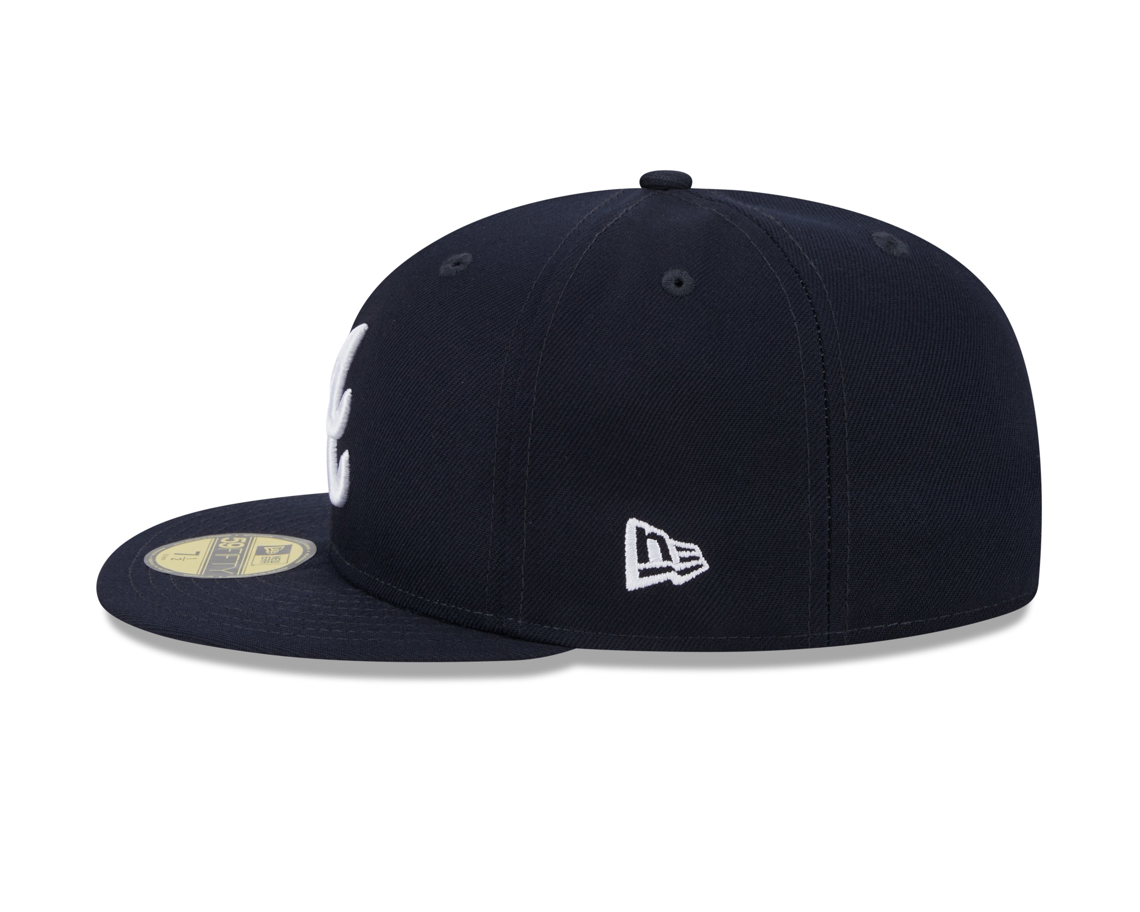 Atlanta Braves MLB New Era Casquette ajustée noire 59Fifty 2021 World Series pour hommes