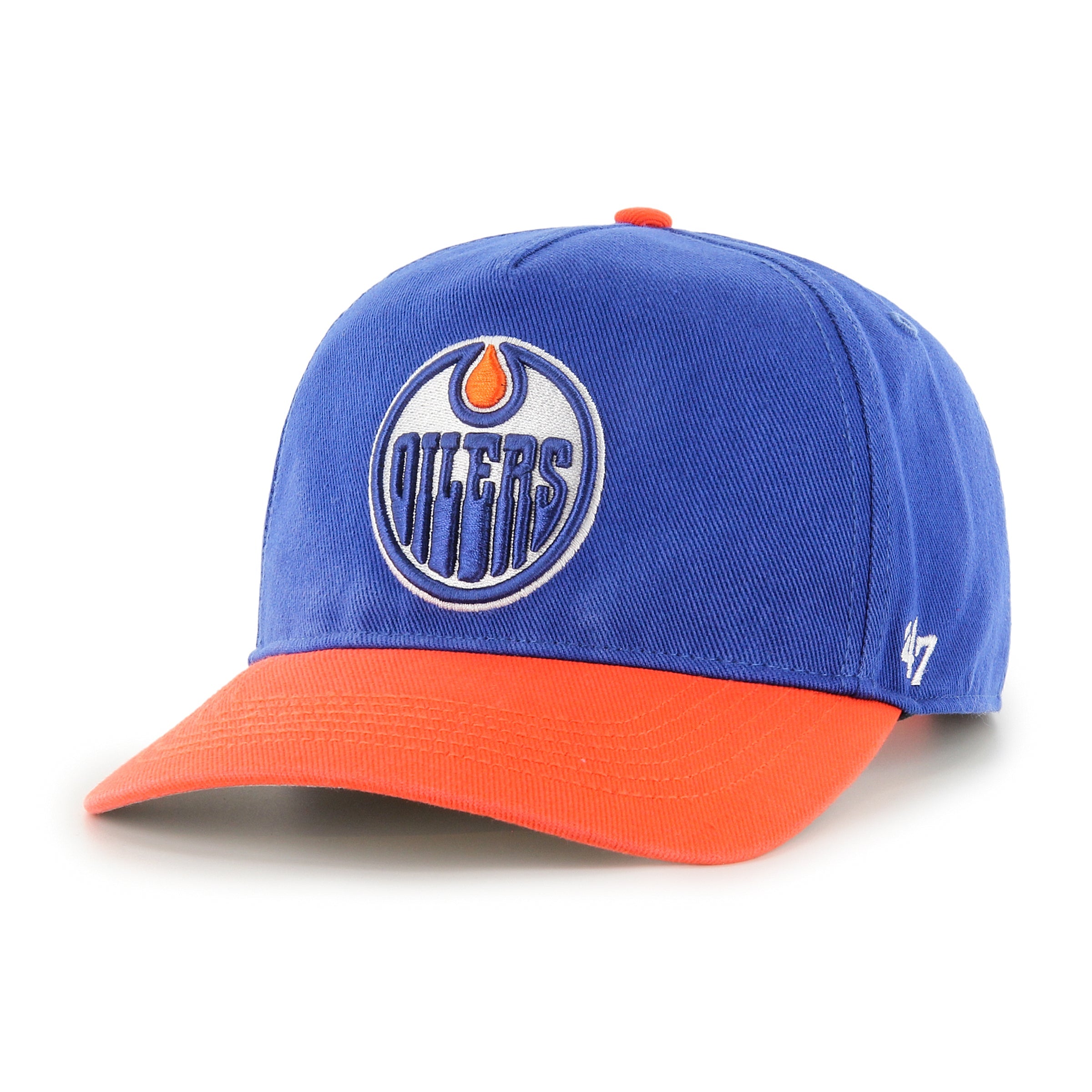 Edmonton Oilers NHL 47 Brand Casquette réglable bleu royal rétro avec attelage de gel pour hommes